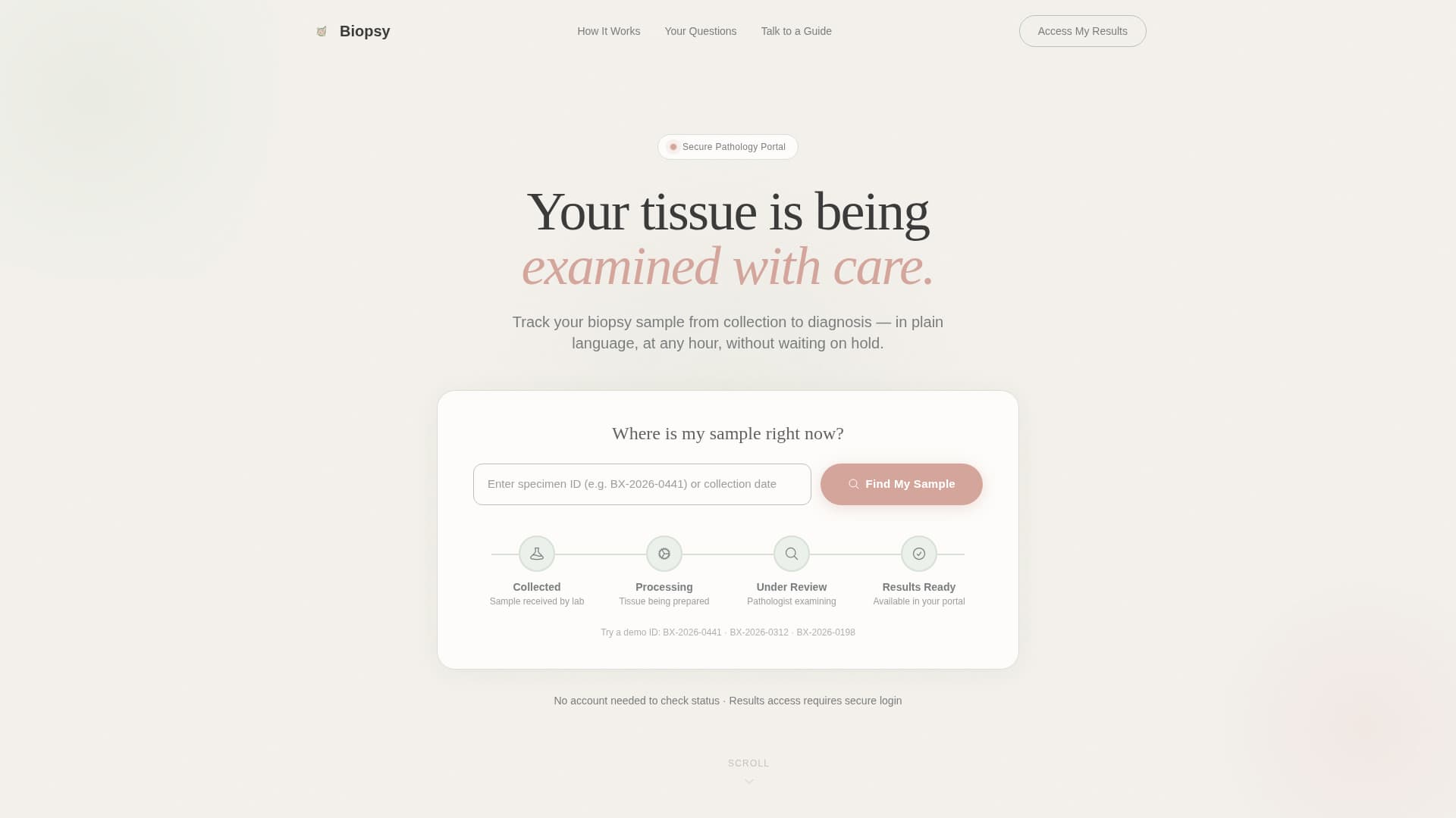 Biopsy - Reassuring Pathologist Landing Page Template