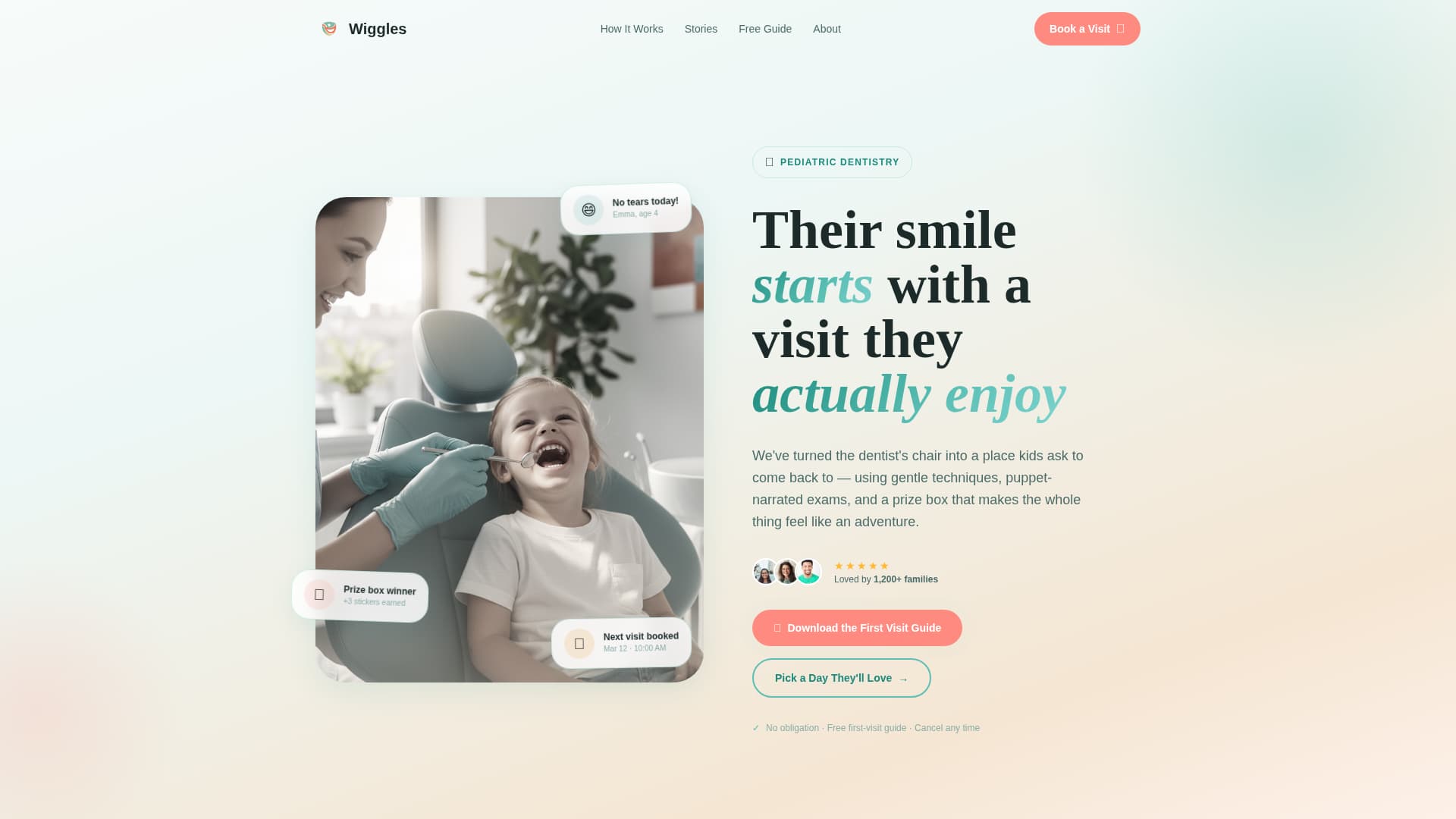 Wiggles - Gentle Pediatric Landing Page Template