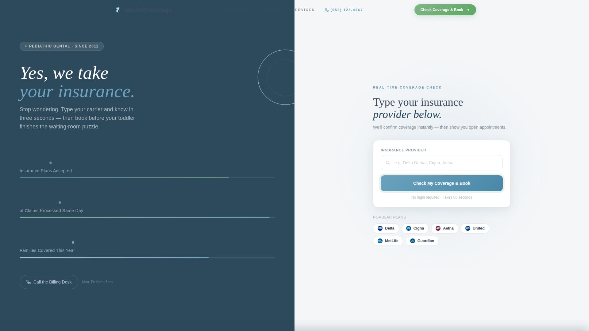 Coverage - Trusted Pediatric Landing Page Template
