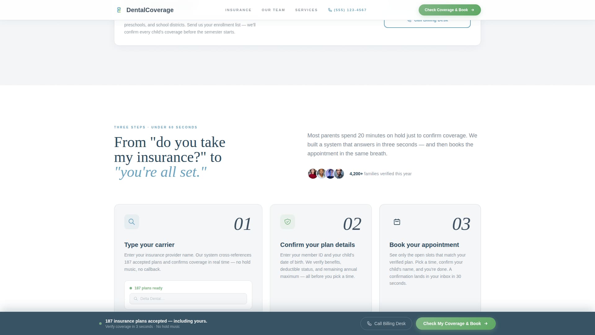 Coverage - Trusted Pediatric Landing Page Template