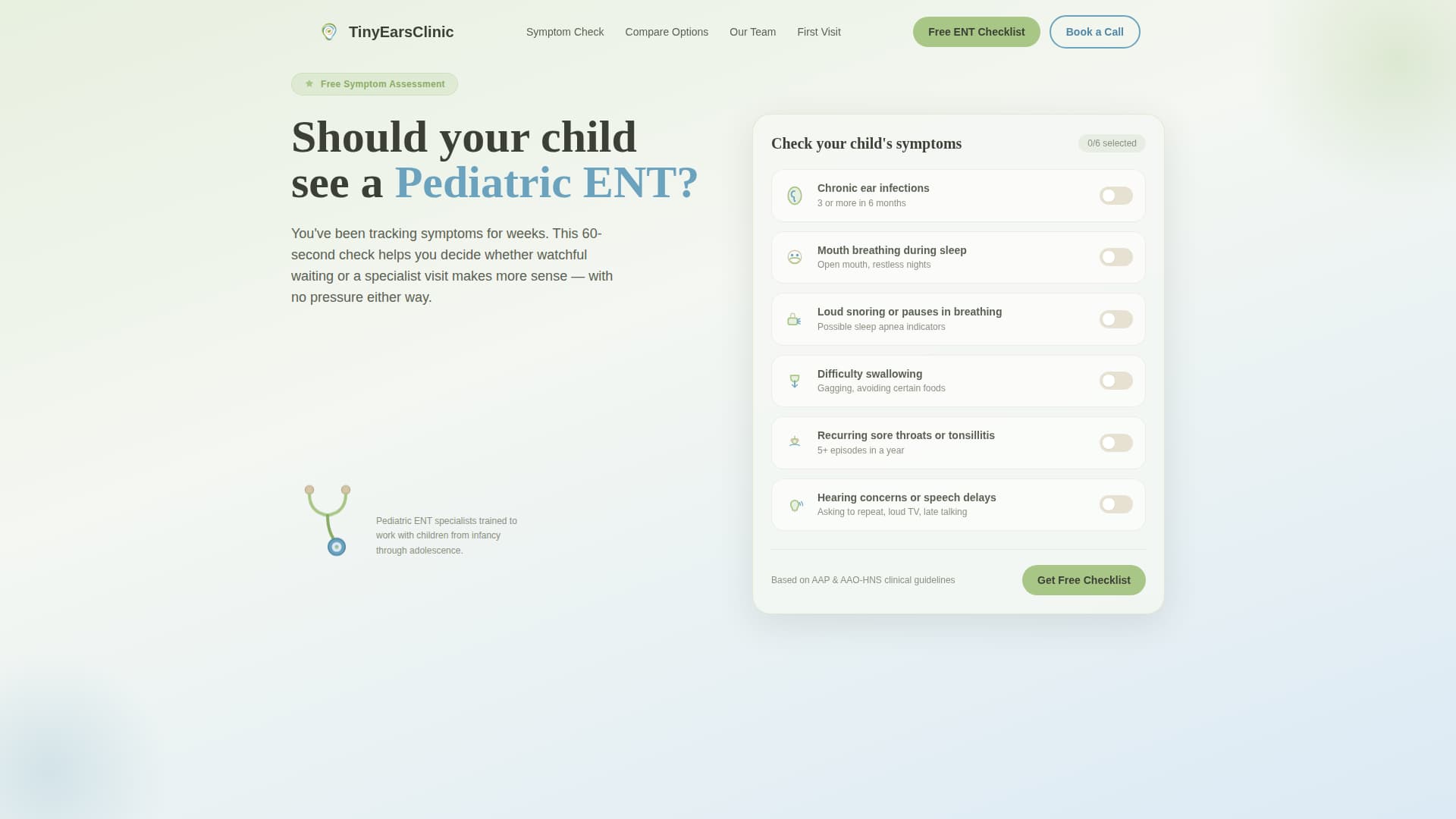 Breathe - Trusted Pediatric ENT Landing Page Template