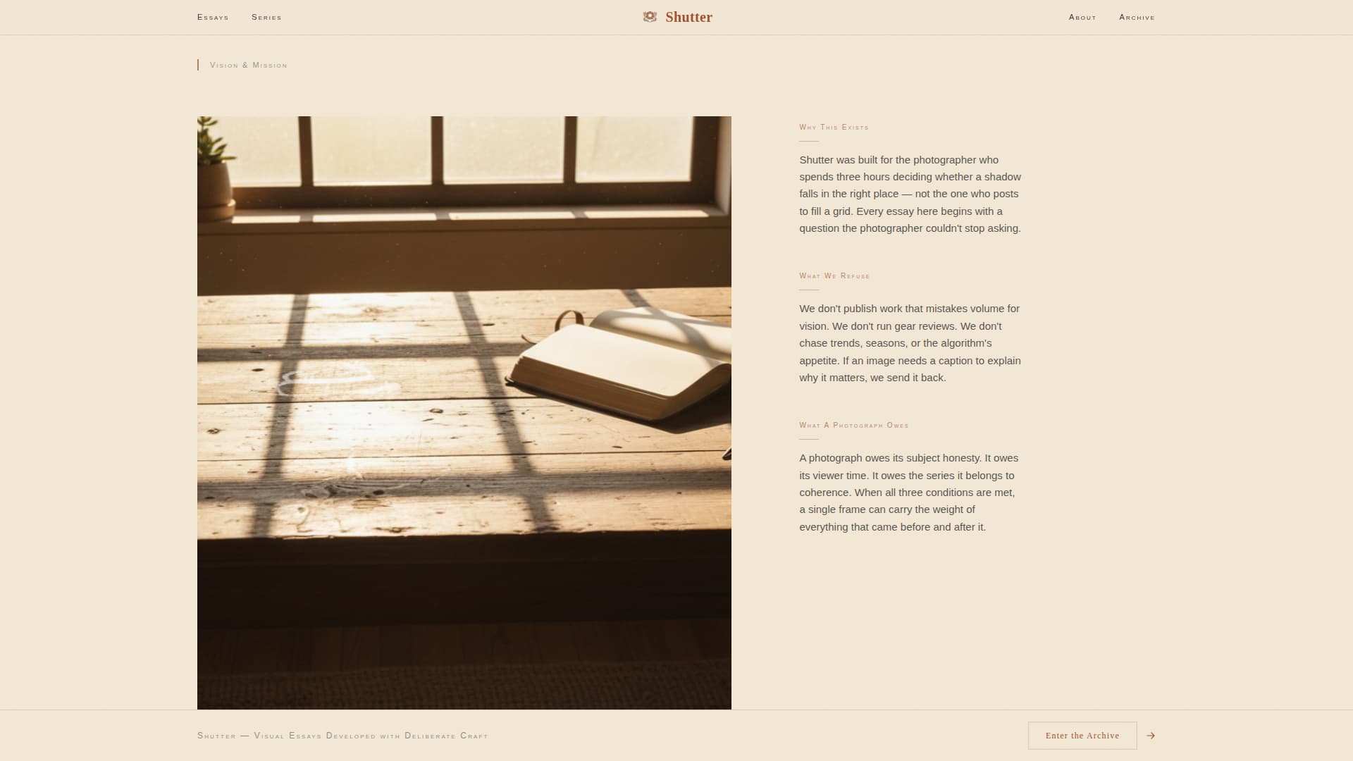 Shutter - Compelling Photography Landing Page Template