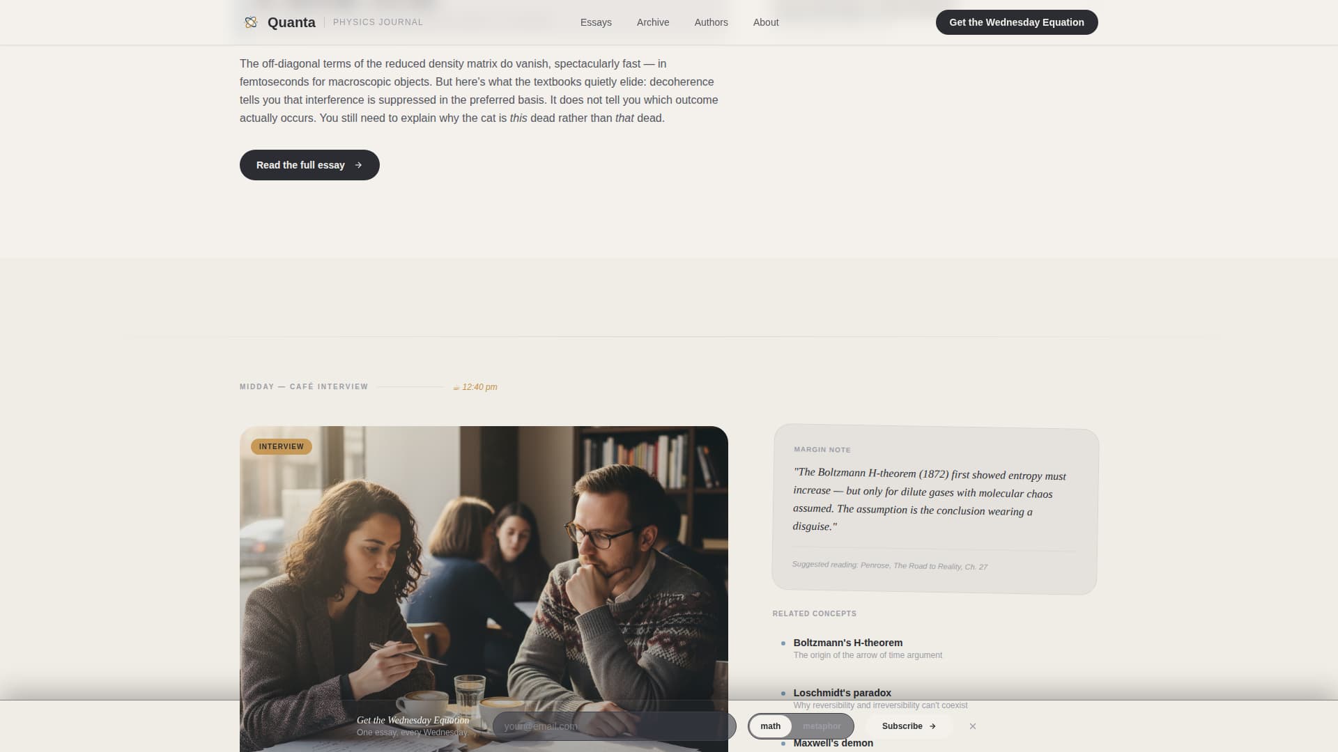 Quanta - Cerebral Physics Landing Page Template