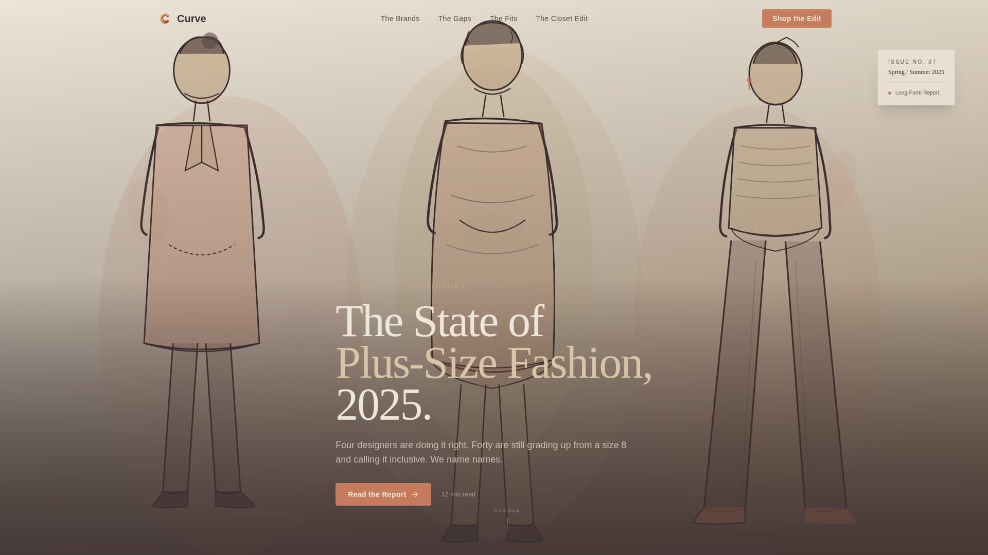 Curve - Editorial Plussize Landing Page Template