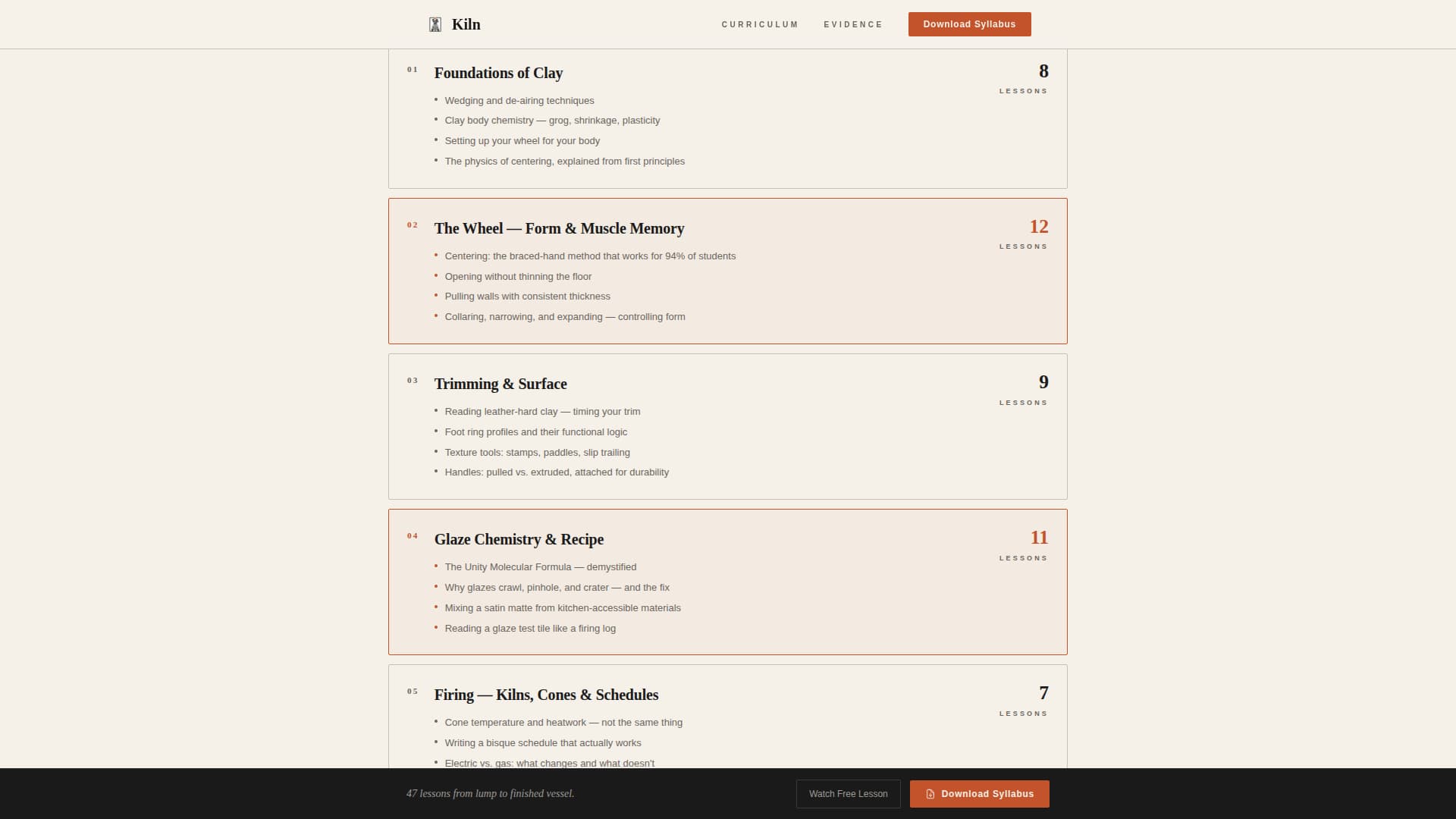 Kiln - Masterful Ceramics Landing Page Template