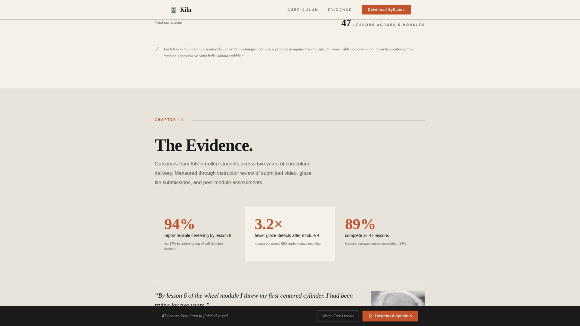 Kiln - Masterful Ceramics Landing Page Template