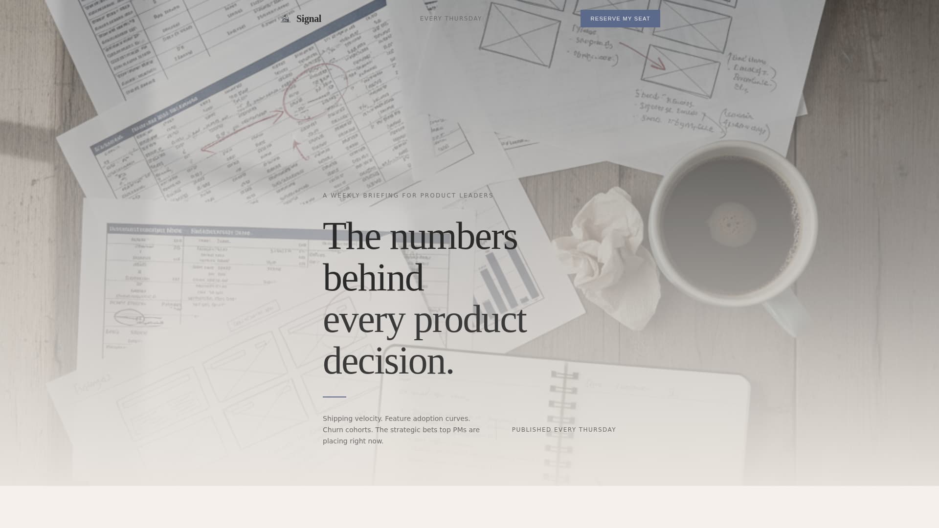 Signal - Authoritative Productmanagement Landing Page Template