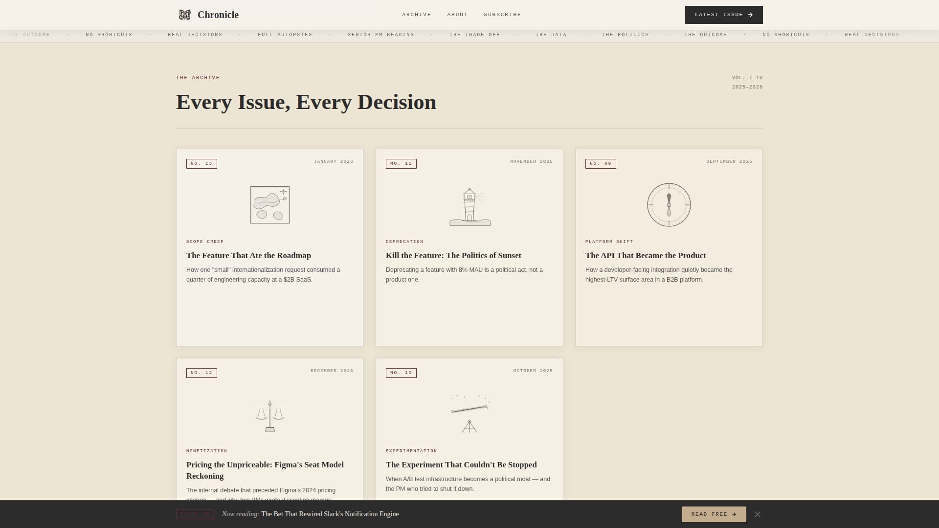Chronicle - Authoritative Productmanagement Landing Page Template