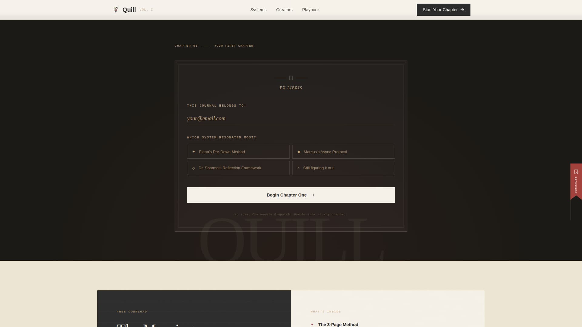 Quill - Transformative Productivity Landing Page Template