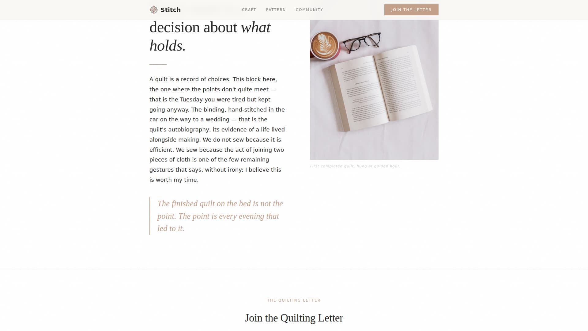 Quilting & Sewing Content Blog Website Template
