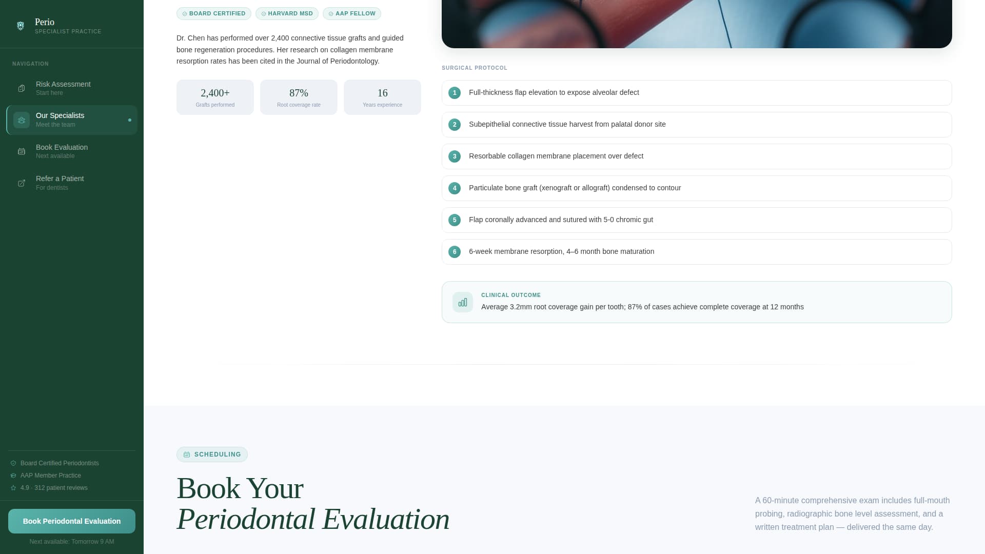 Perio - Precision Periodontic Landing Page Template