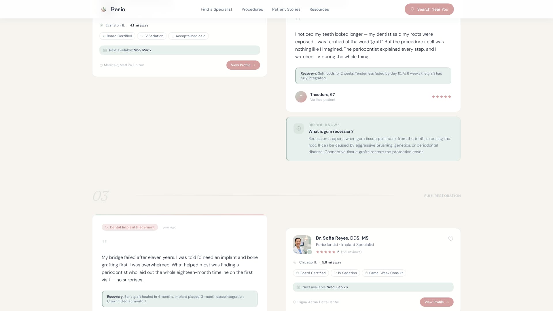 Periodontist - Modern Provider Landing Page Template