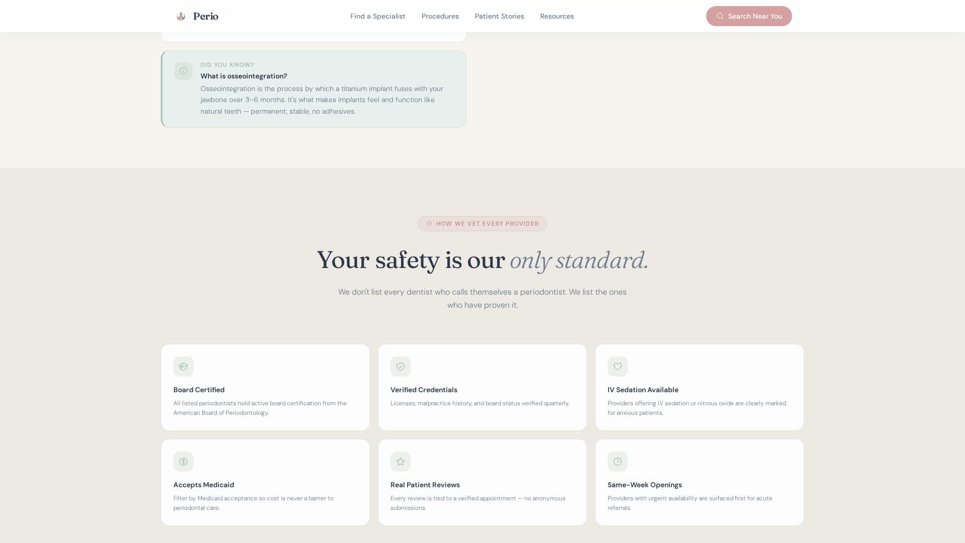Periodontist - Modern Provider Landing Page Template