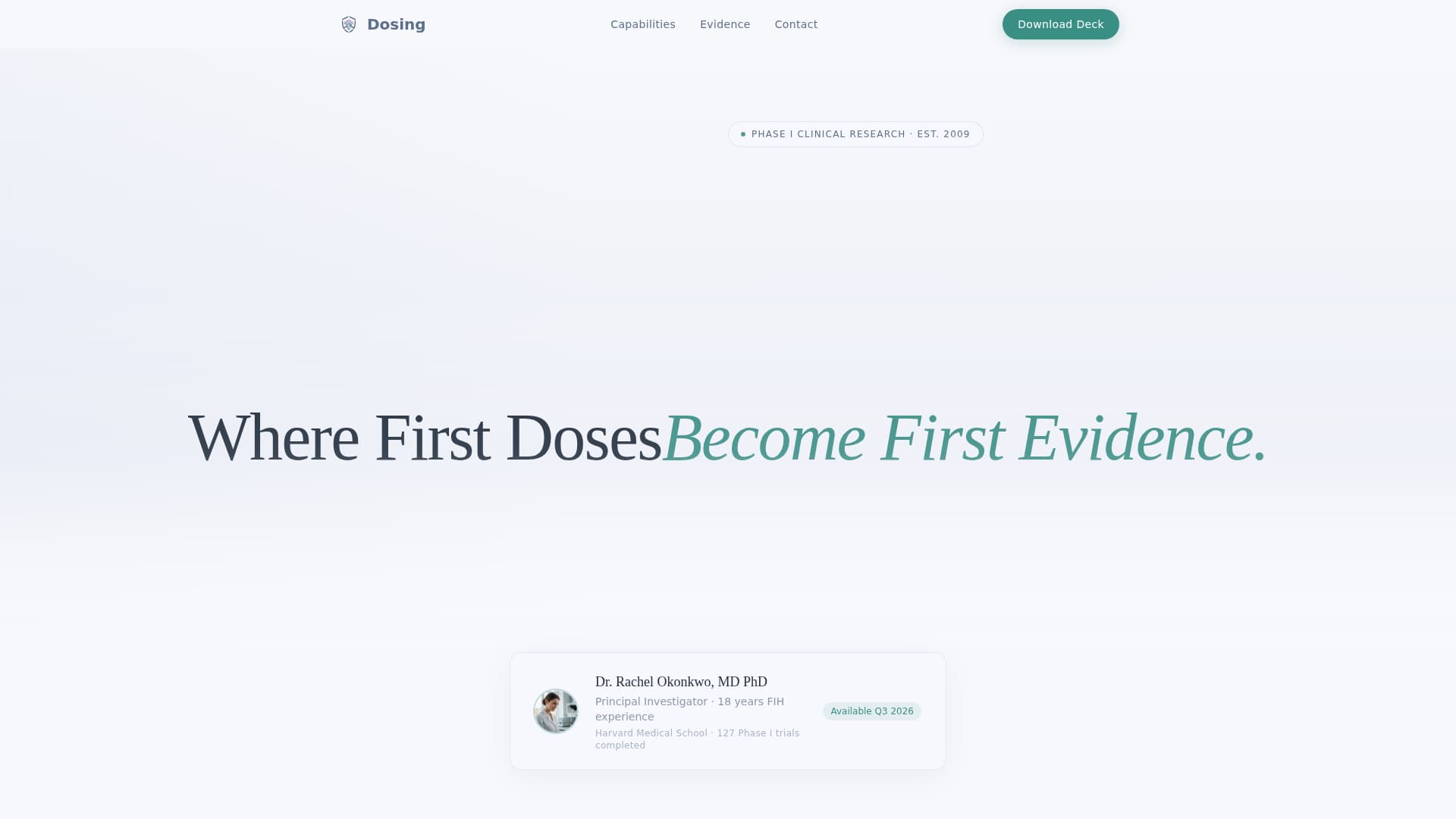 Dosing - Trusted Phaseitrial Landing Page Template