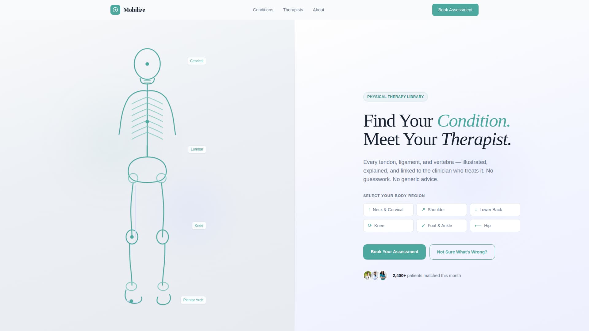 Mobilize - Trusted Physical Therapy Landing Page Template
