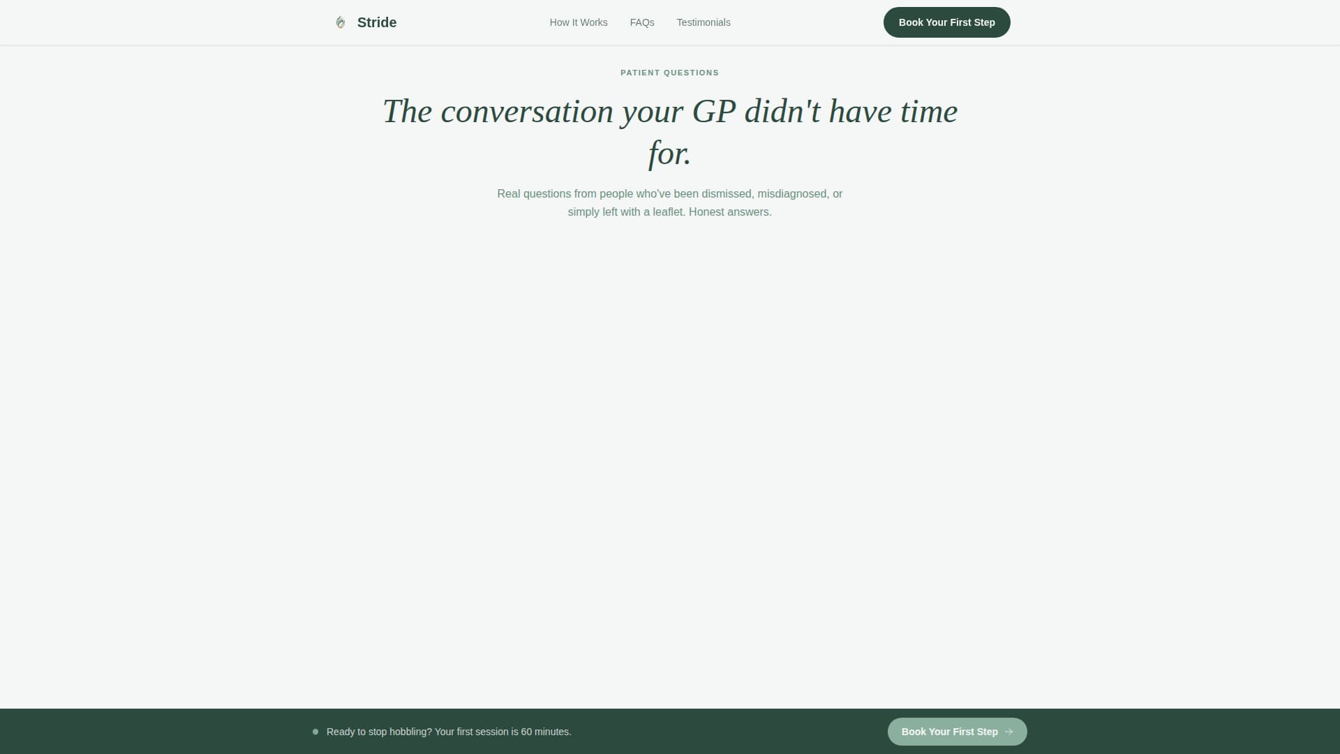 Stride - Trusted Podiatry Landing Page Template