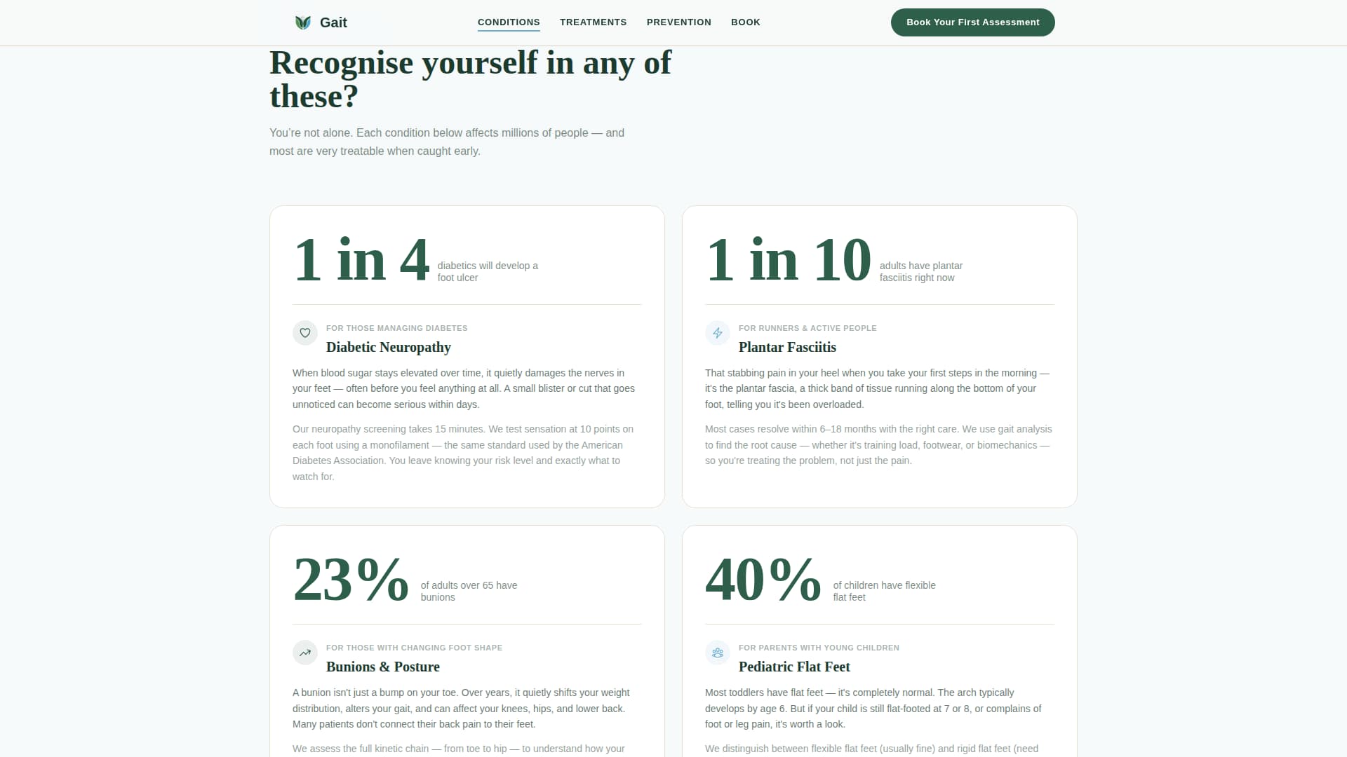 Podiatrist Booking Website Template