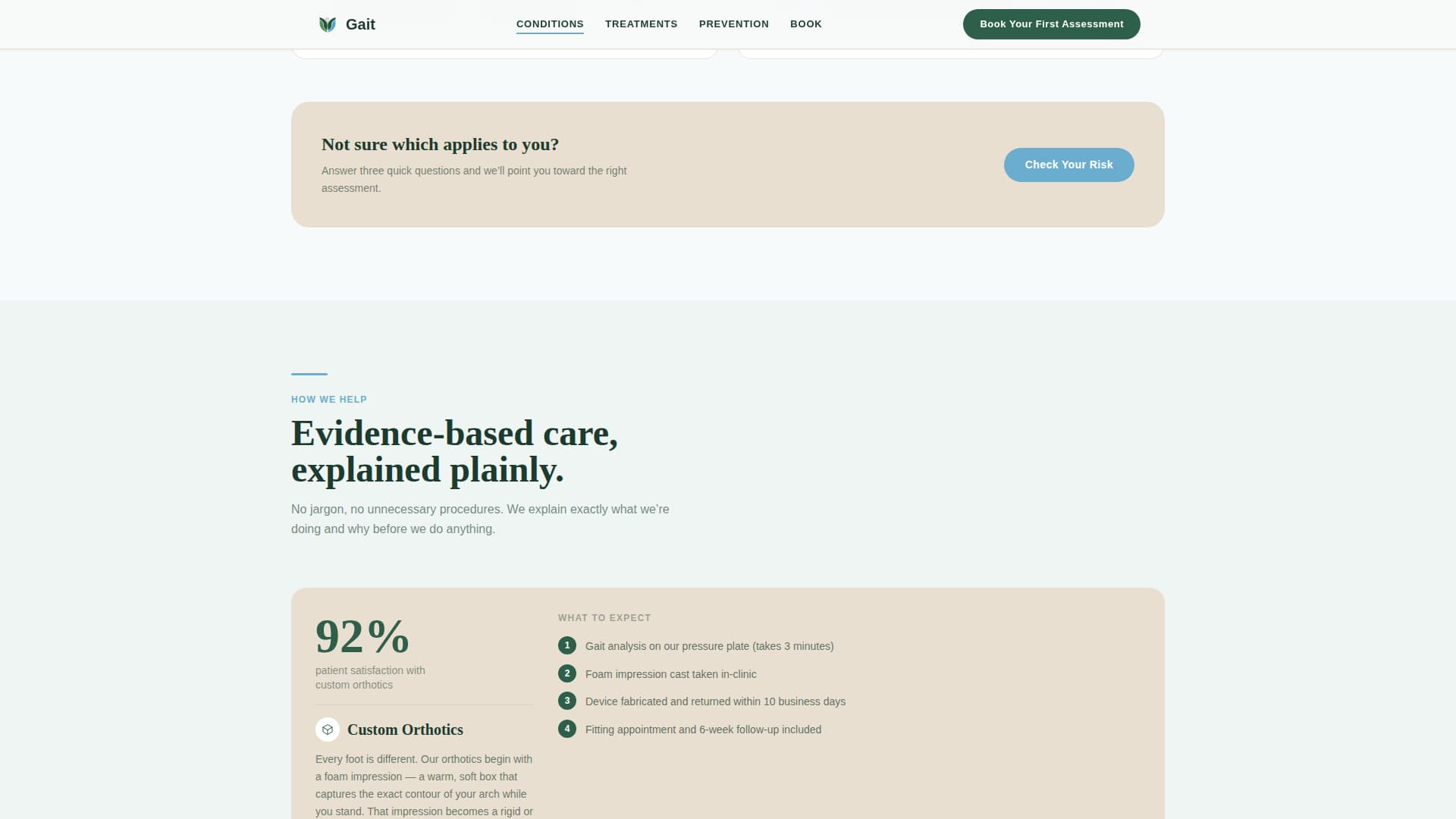 Podiatrist Booking Website Template