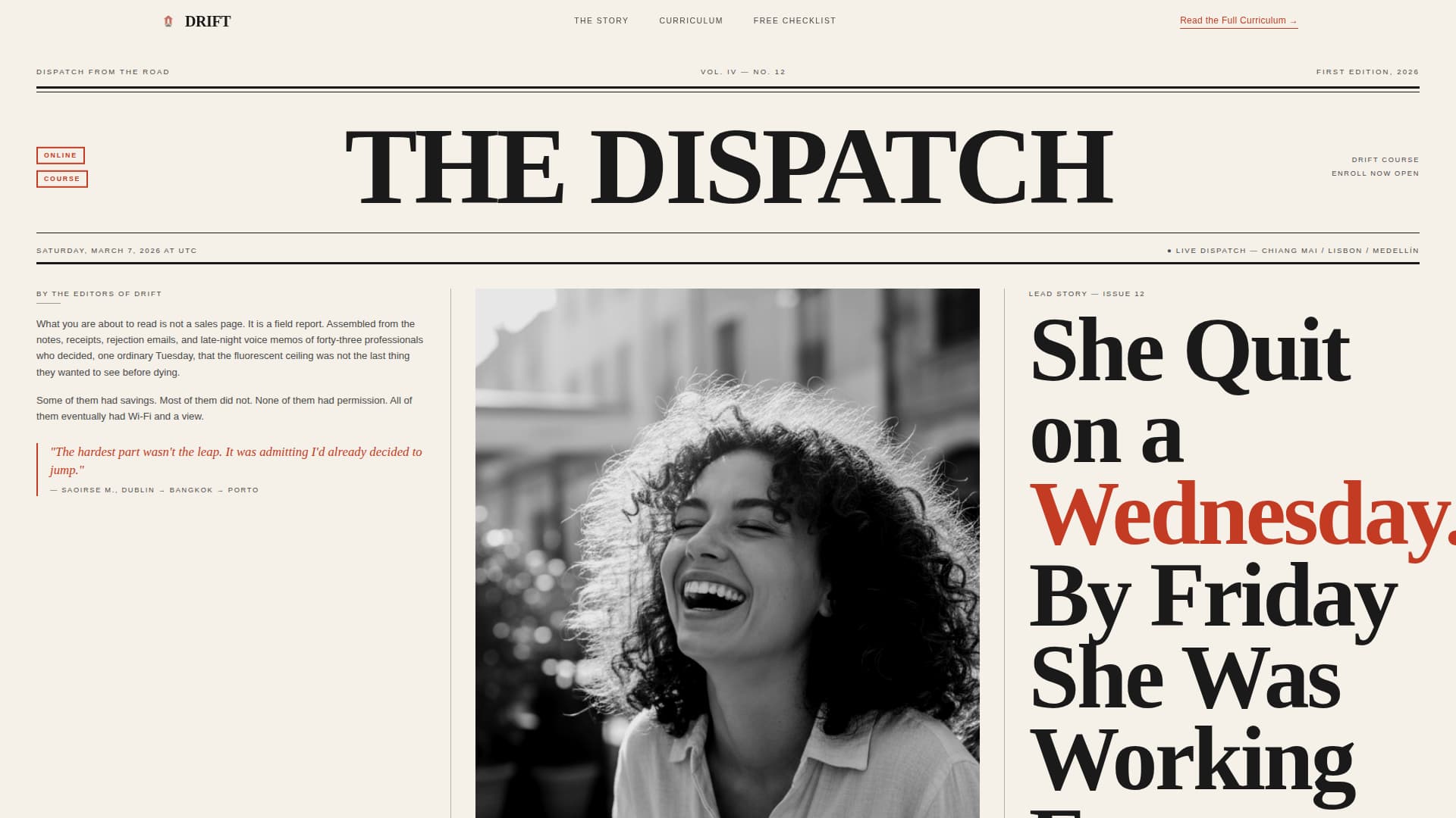 Remote Work & Digital Nomad Content Blog Website Template
