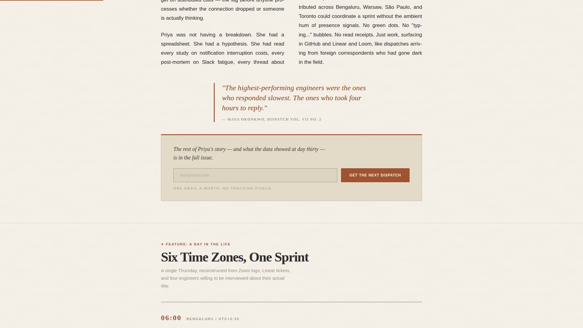 Remote Work Newsletter Blog Website Template