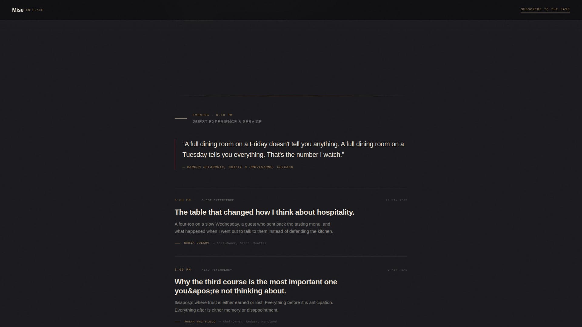 Restaurant Blog & Media Professional Website Template