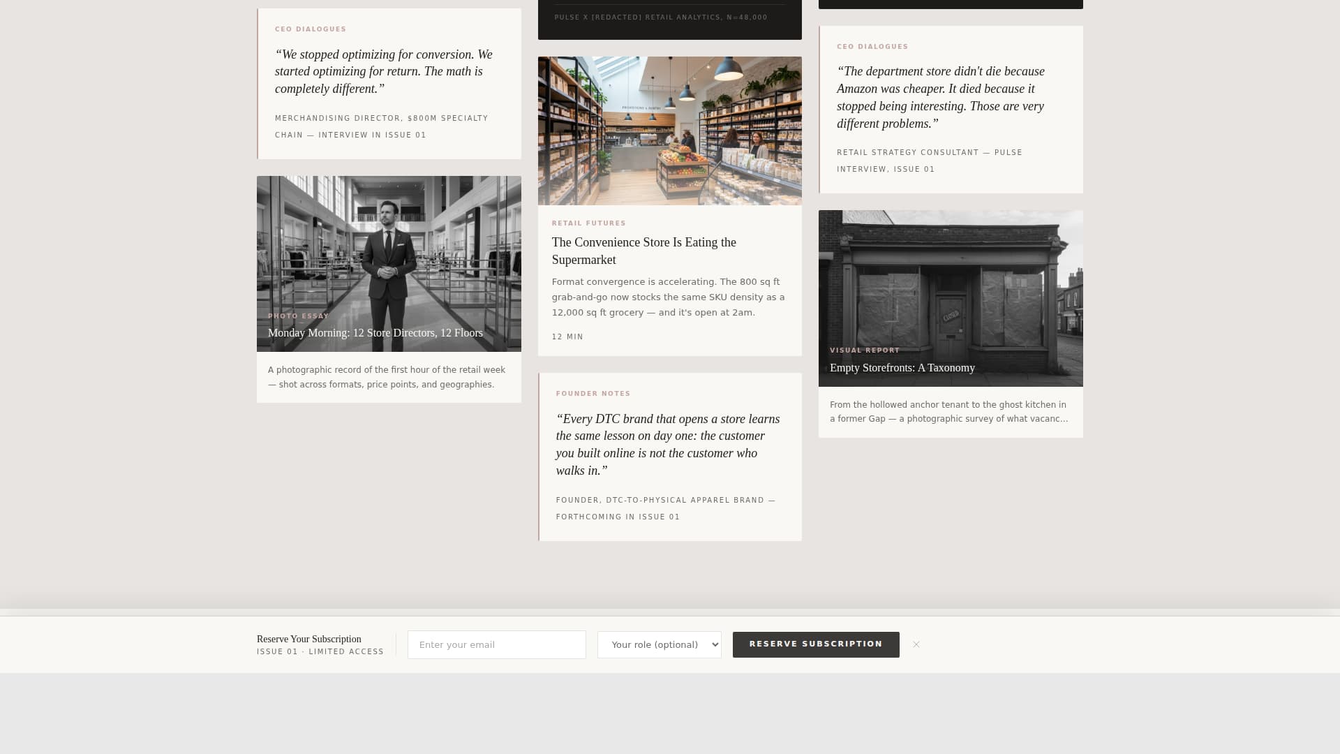 Retail Blog & Media Specialist Pre-Launch Website Template