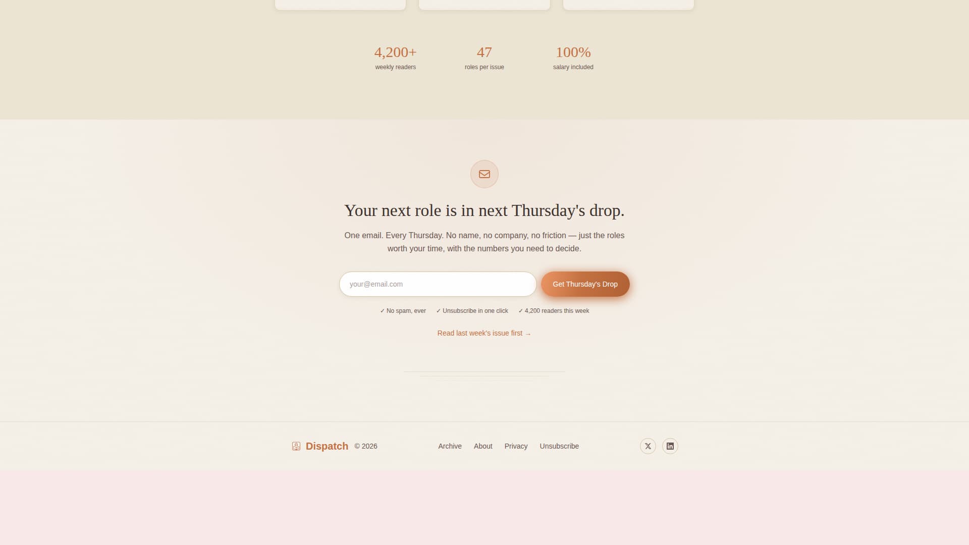 Dispatch - Curated SEO Jobs Landing Page Template