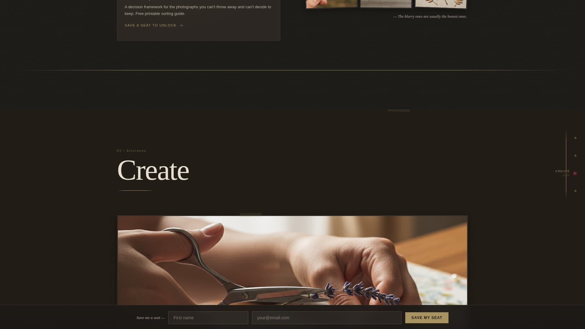 Scrapbooking & Memory Keeping Content Pre-Launch Website Template