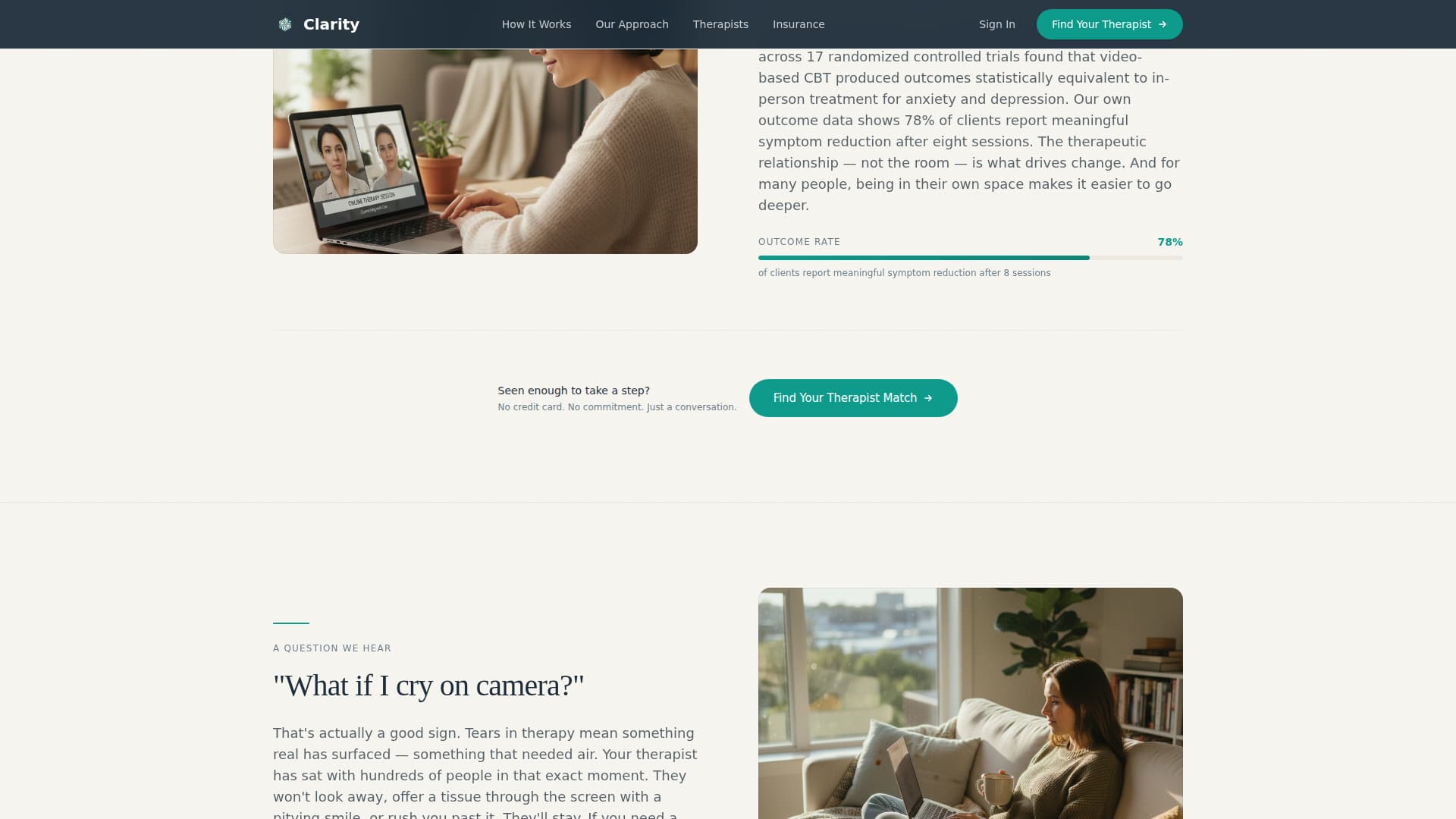 Clarity - Trusted Psychologist Landing Page Template