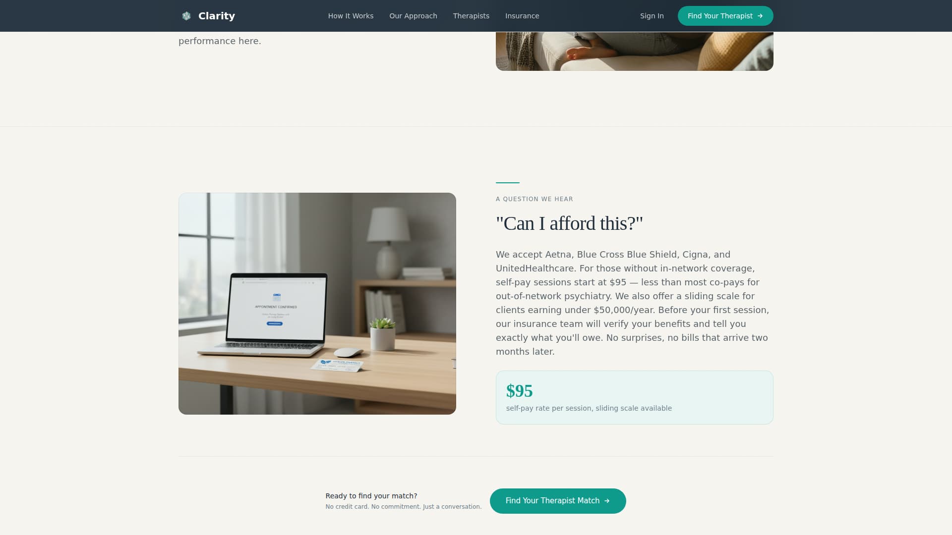 Clarity - Trusted Psychologist Landing Page Template