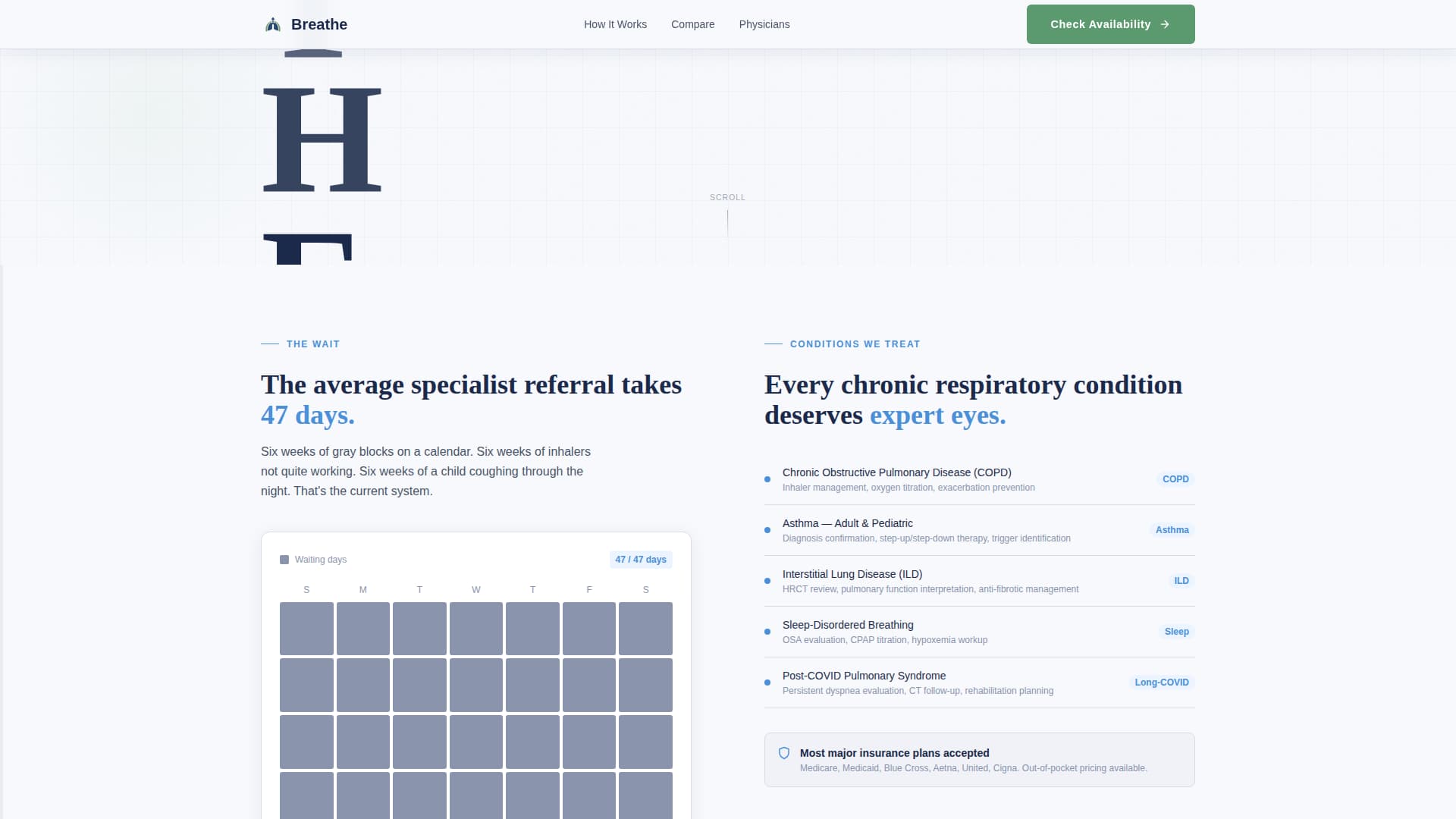 Pulmonologist Booking Website Template