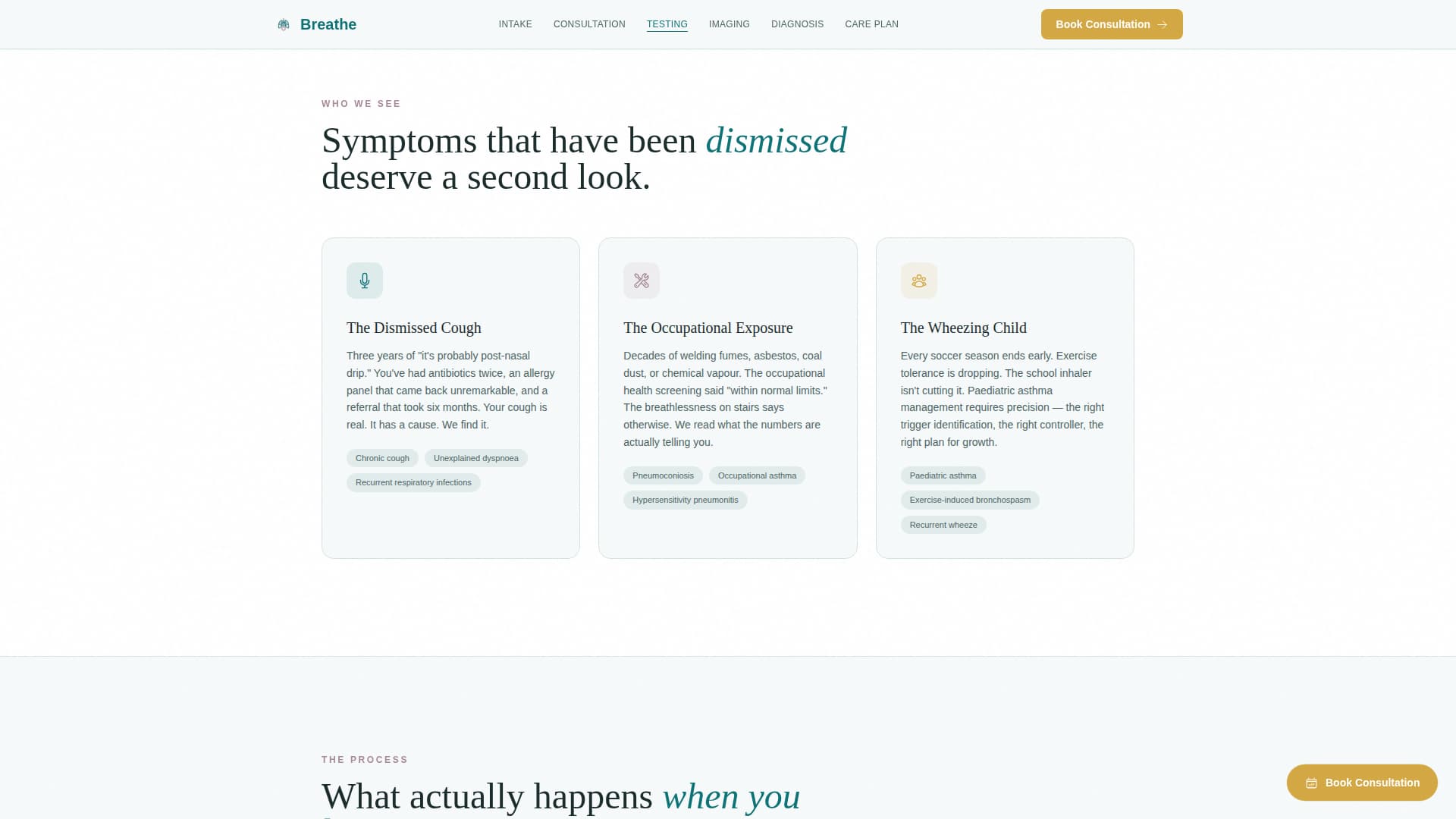 Pulmonology Medicine Specialist Booking Website Template