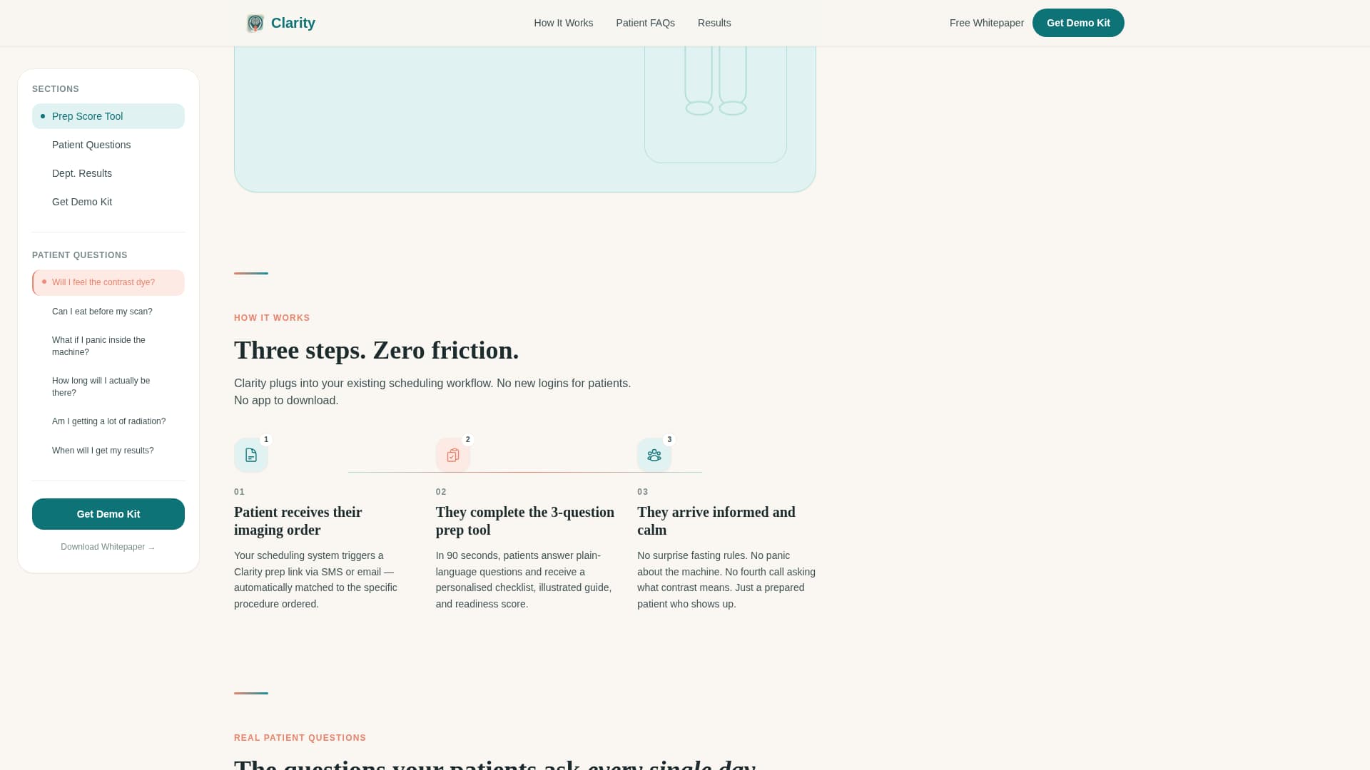 Clarity - Trusted Radiology Landing Page Template