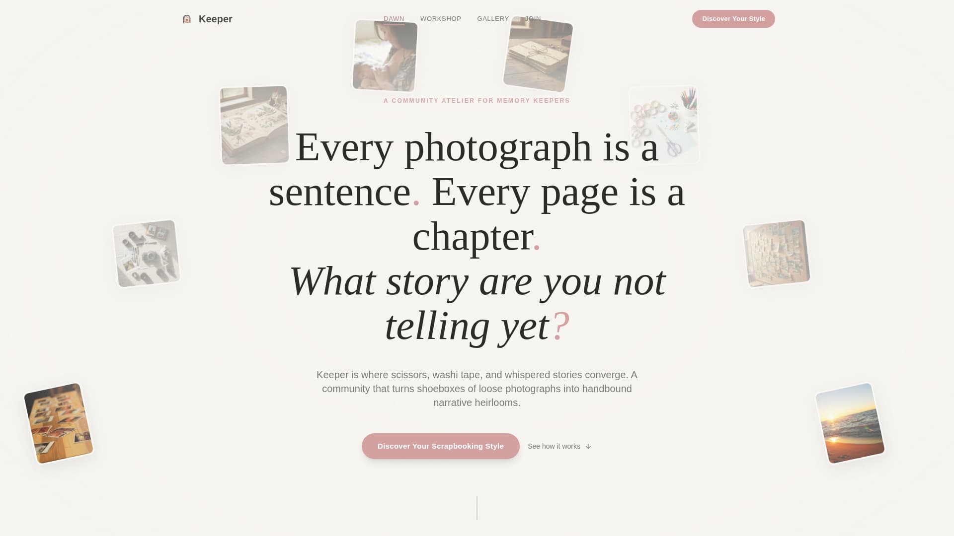 Scrapbooking & Memory Keeping Content Professional Website Template