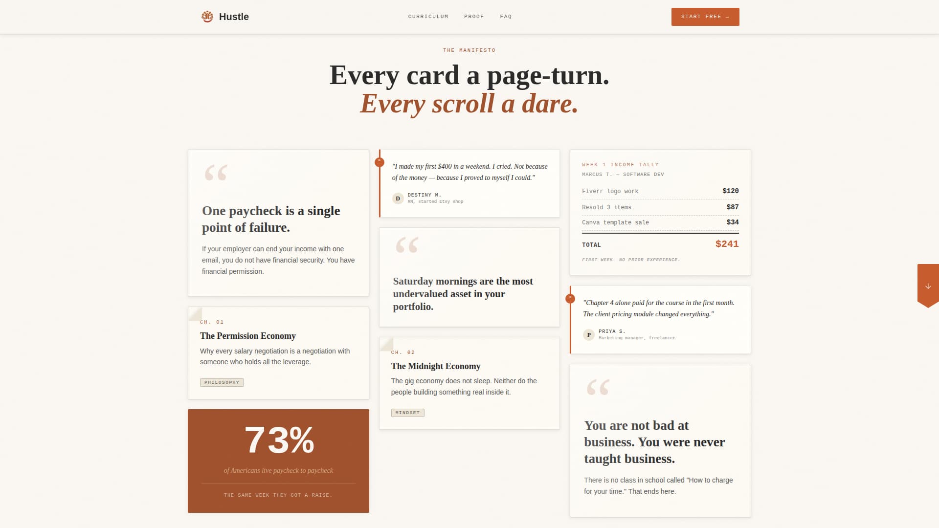 Hustle - Bold Gig Economy Landing Page Template