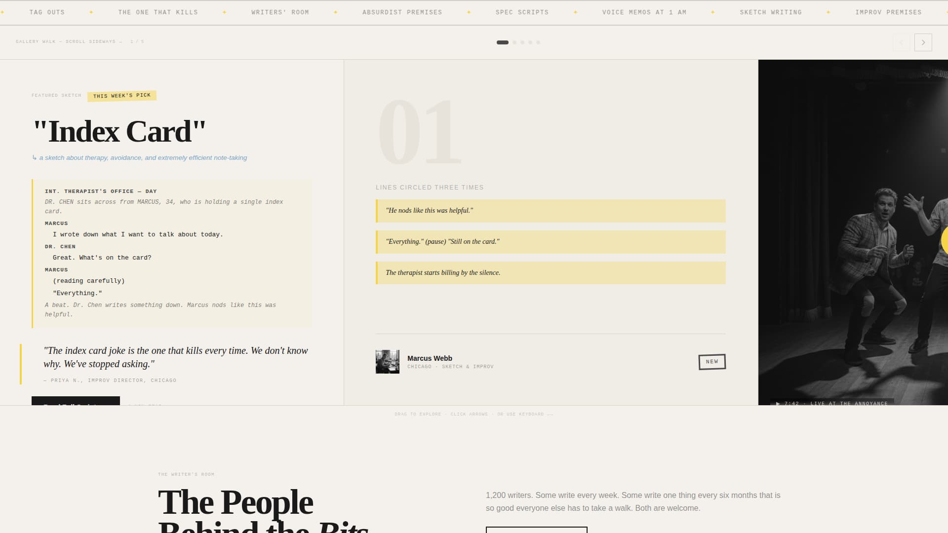 Bit - Electric Comedy Landing Page Template