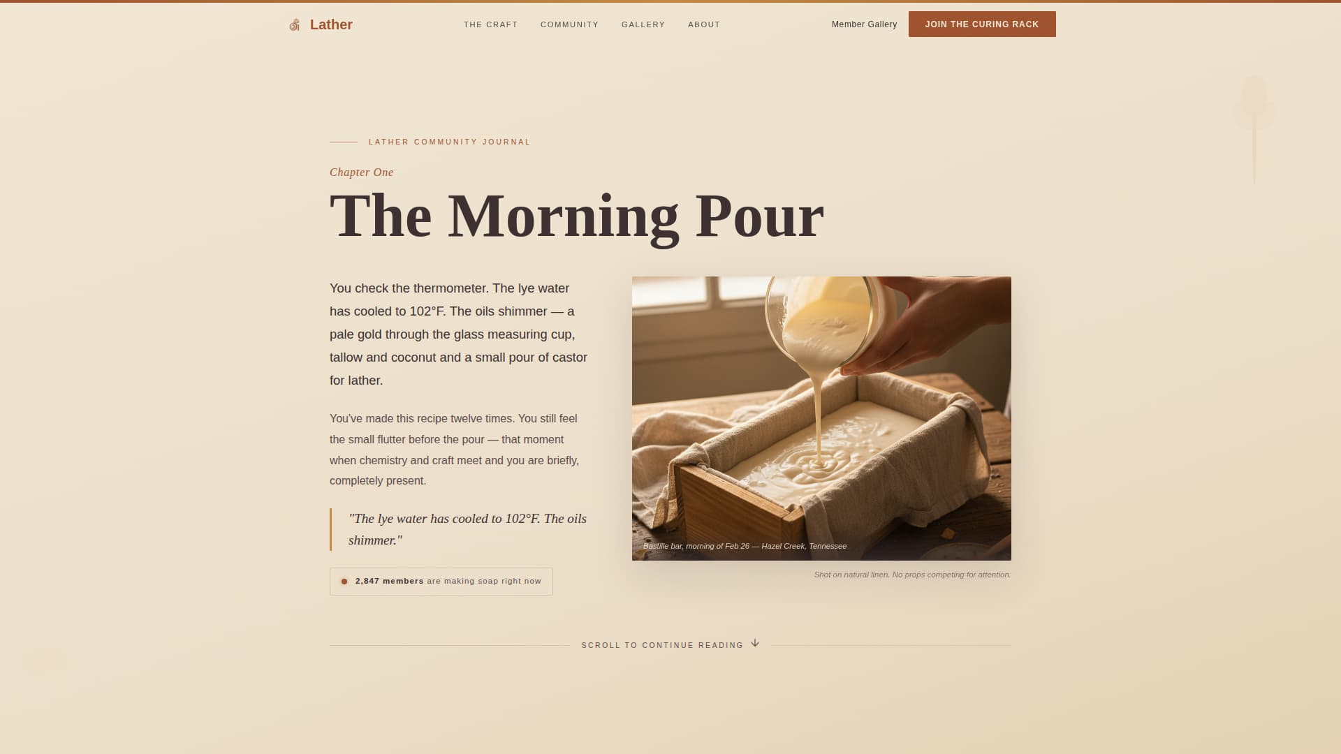 Suds — Artisan Craft Soap Landing Page Template