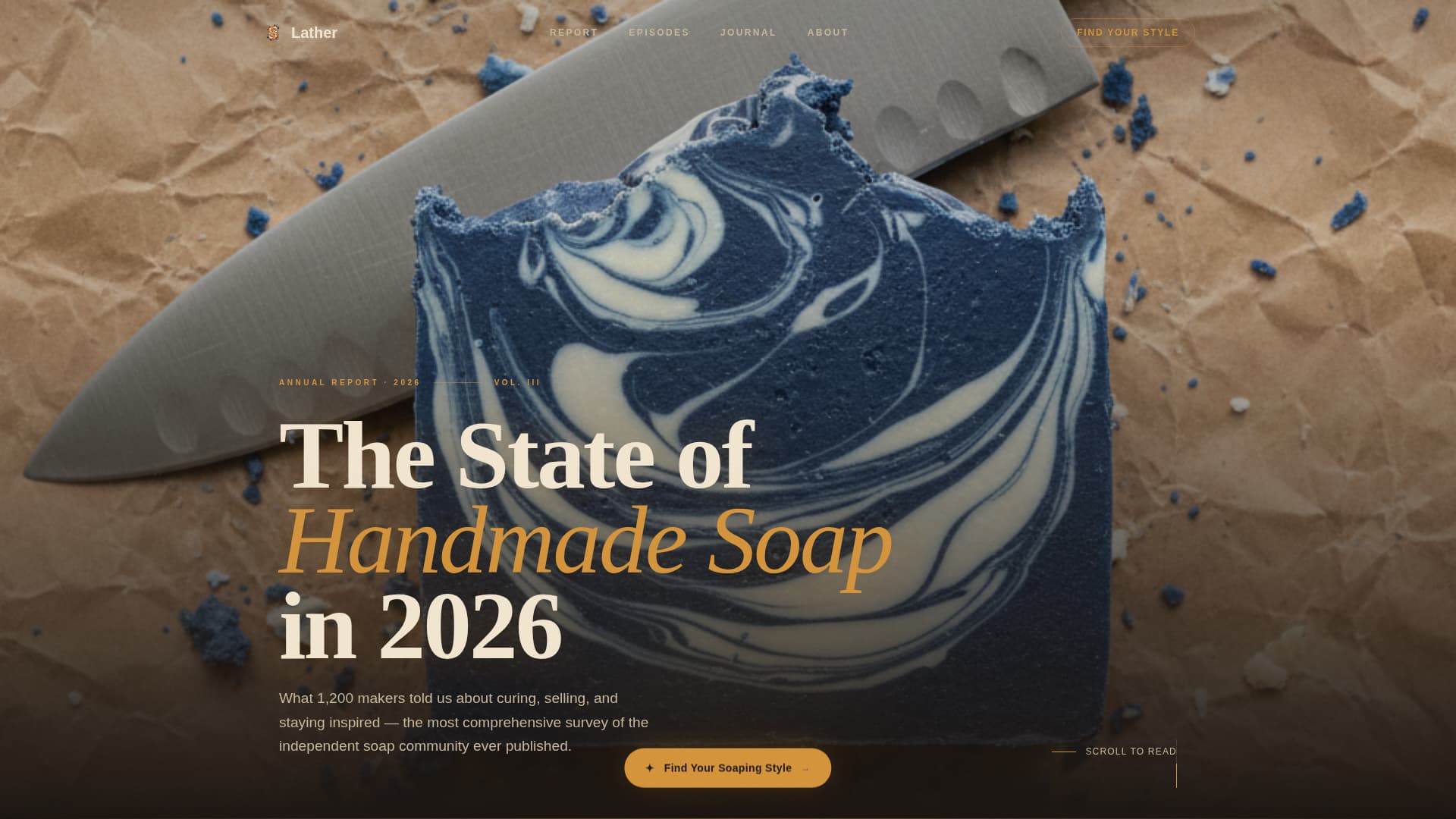 Lather — Premium Artisanal Soap Landing Page Template
