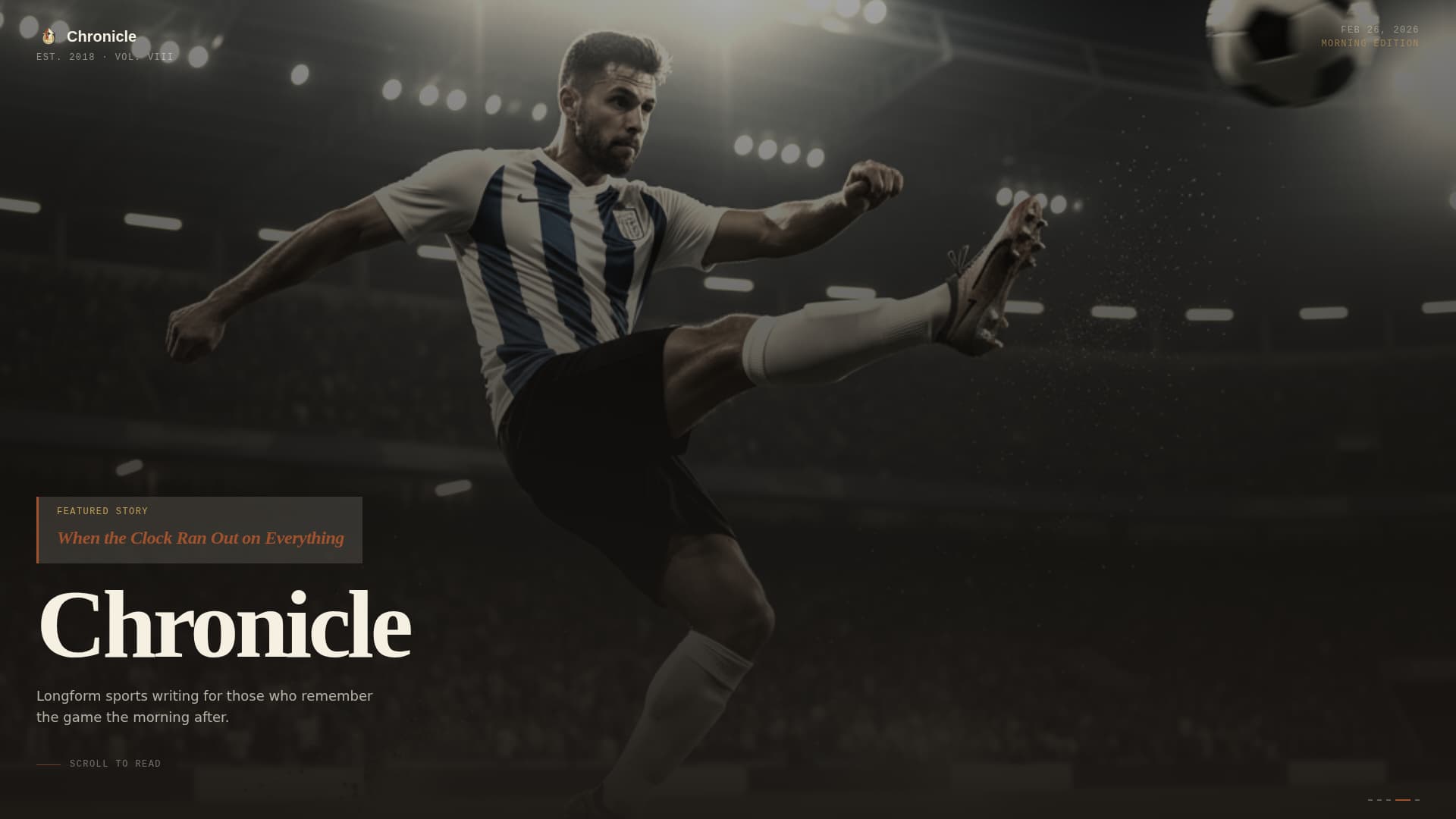 Sports Blog & Media Specialist Blog Website Template
