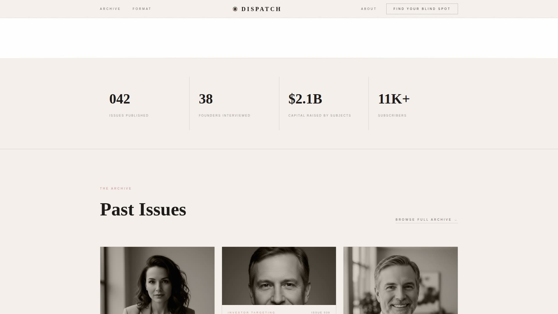 Startup Fundraising Newsletter Specialist Blog Website Template