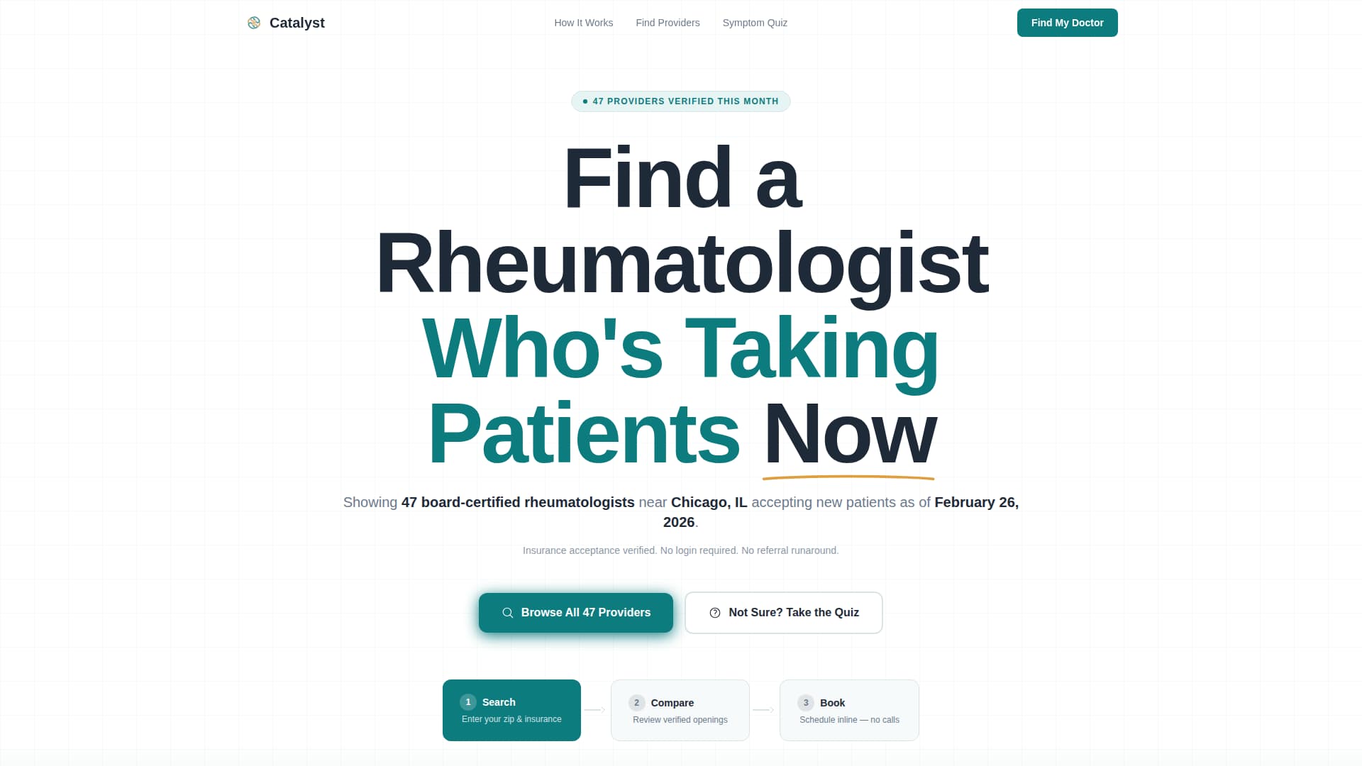 Rheumatologist Advanced Booking Website Template