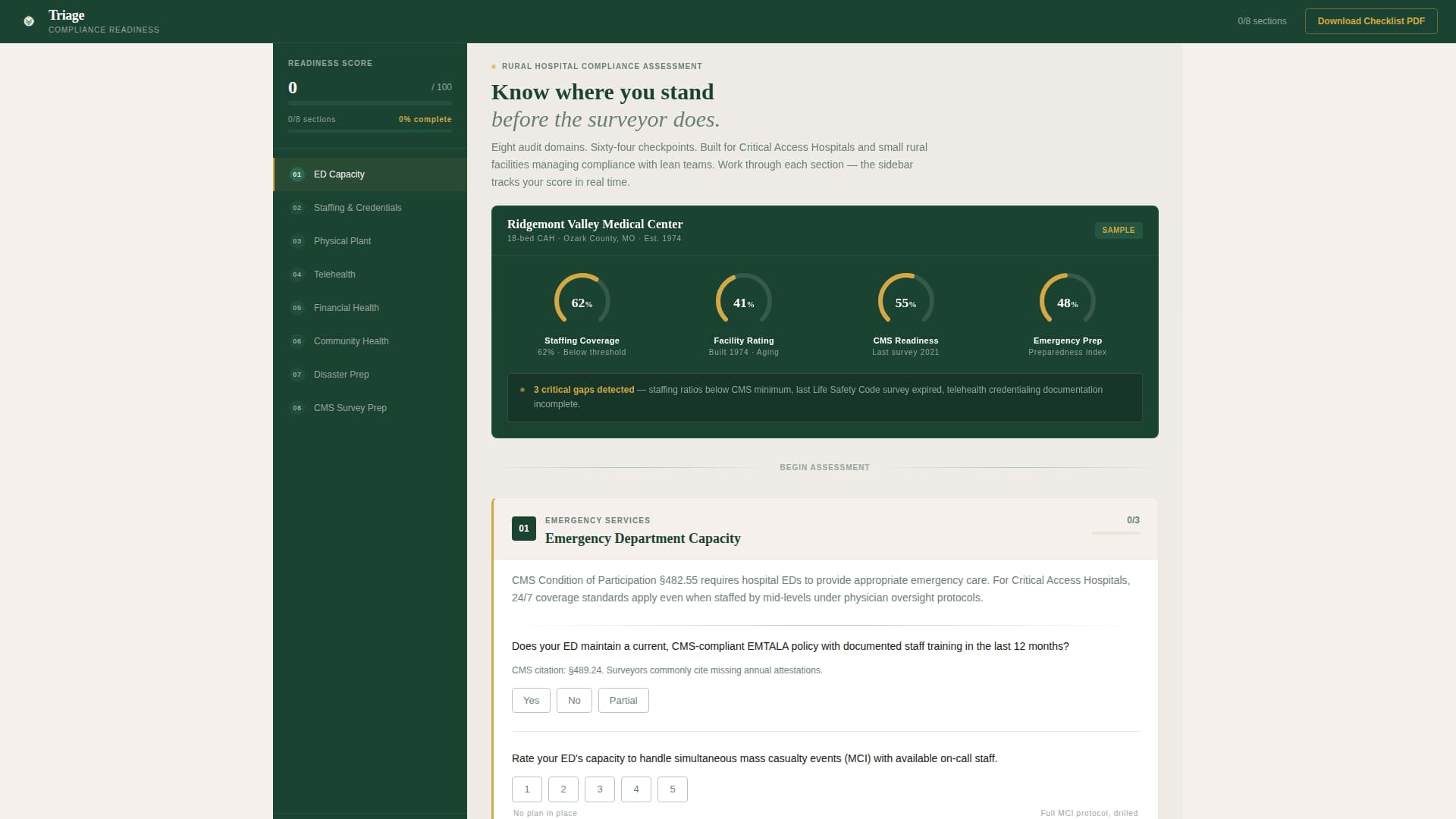 Hospital & Health System Cost Calculator Website Template