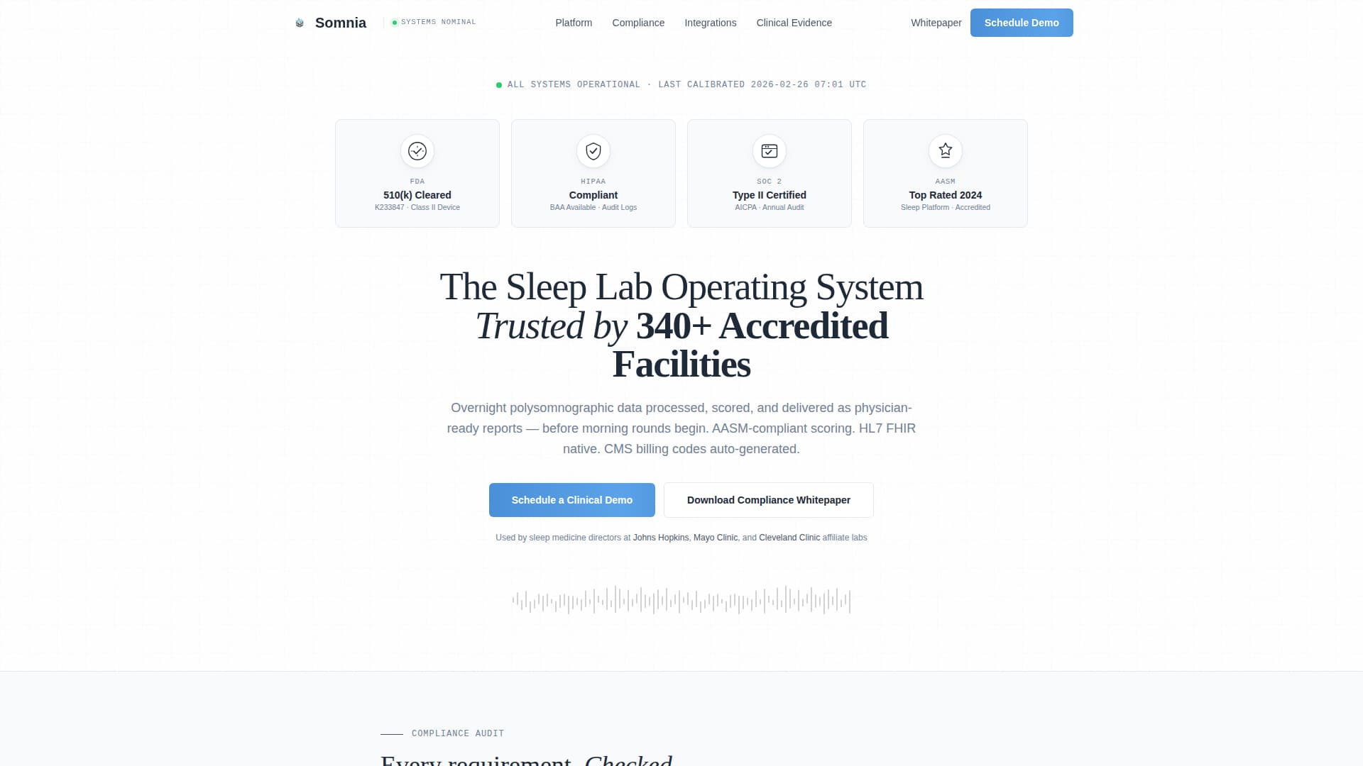 Sleep Medicine & Clinic Specialist Booking Website Template