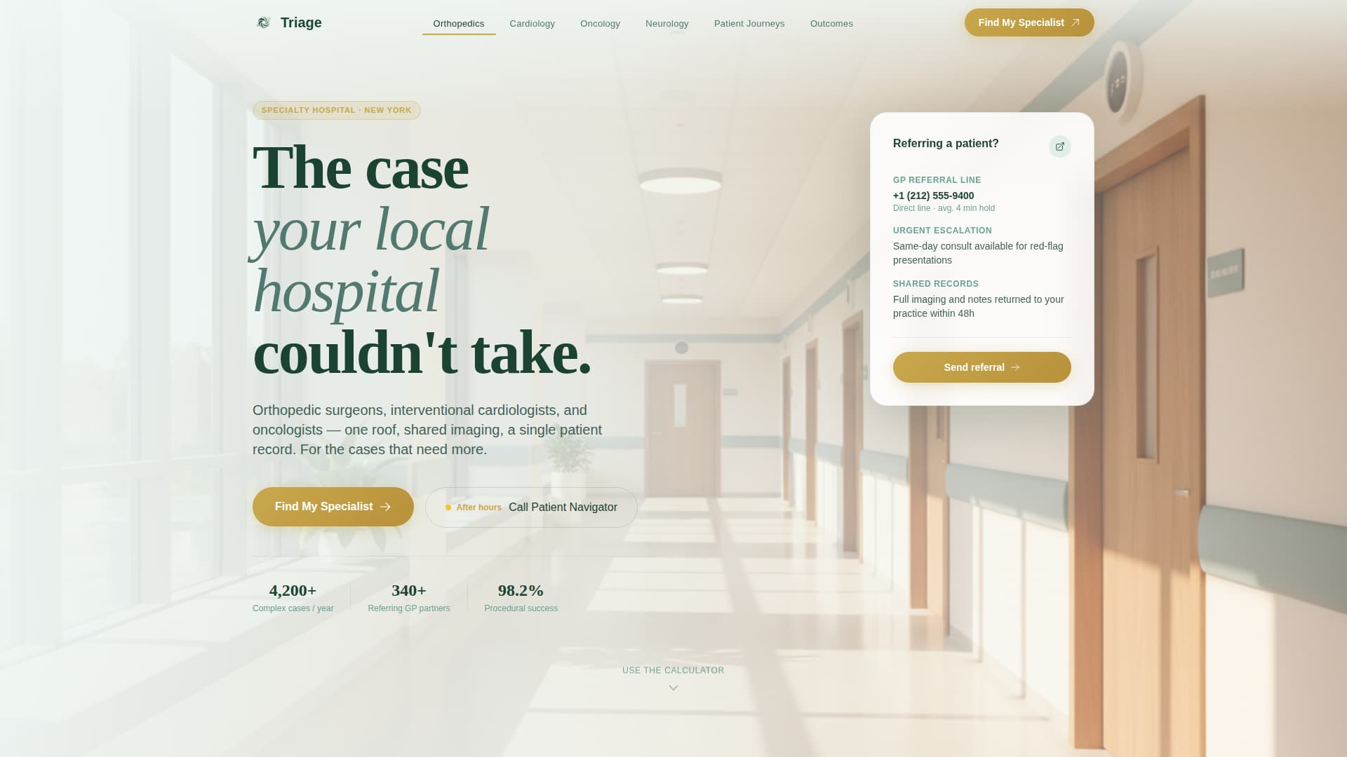 Specialty - Modern Hospital Landing Page Template