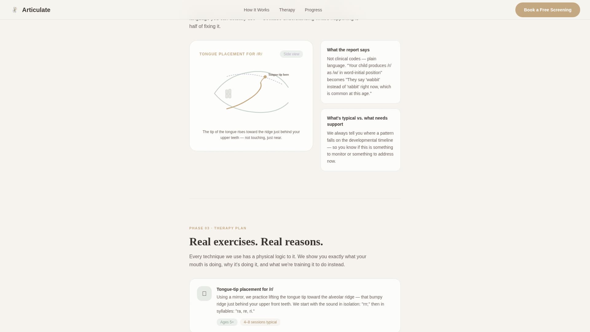Articulate - Calming Speechpathologist Landing Page Template