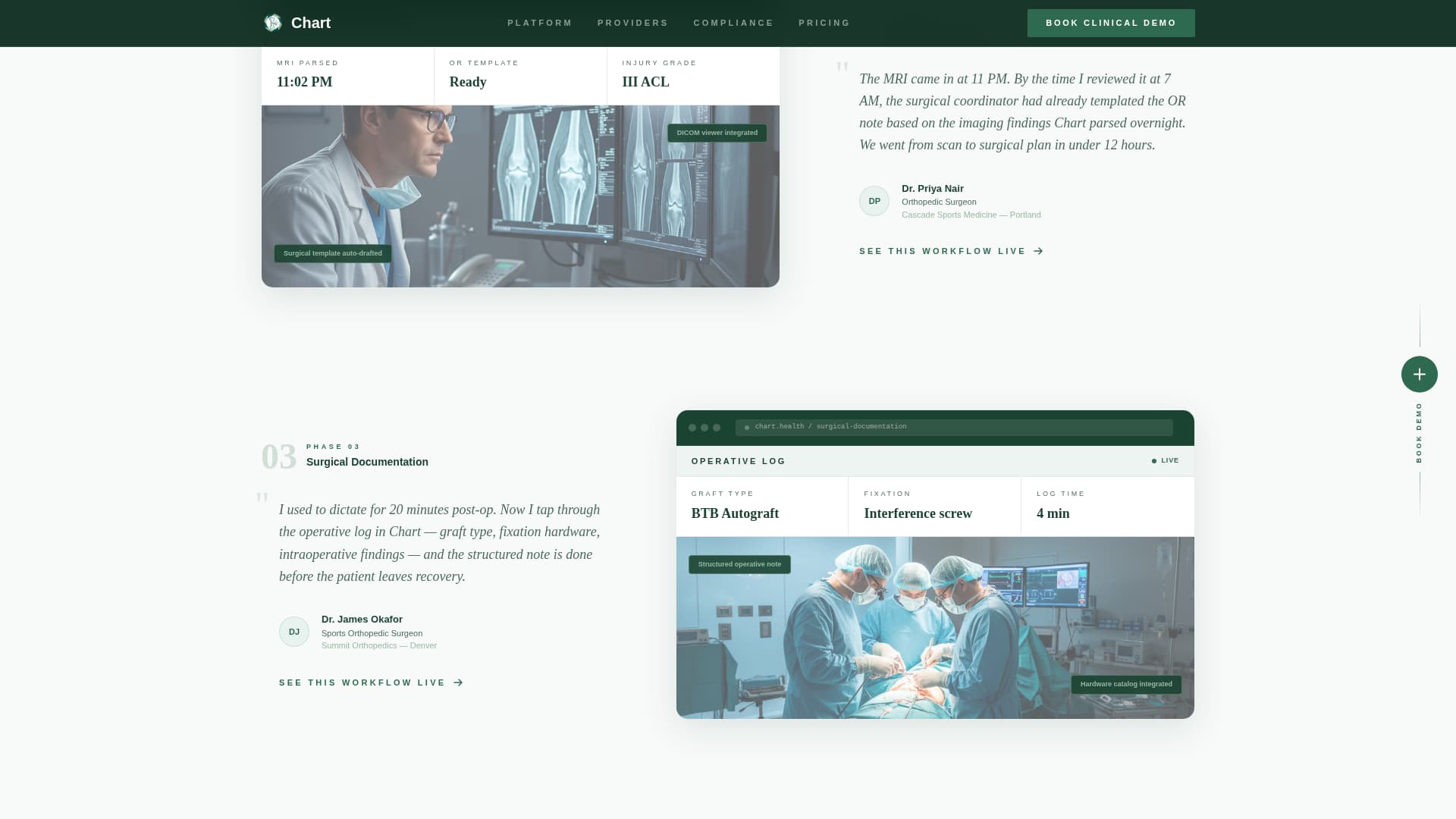 Chart - Precise Sportsmedicine Landing Page Template
