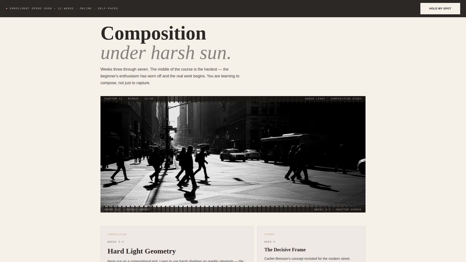Dispatch - Editorial Streetphotography Landing Page Template