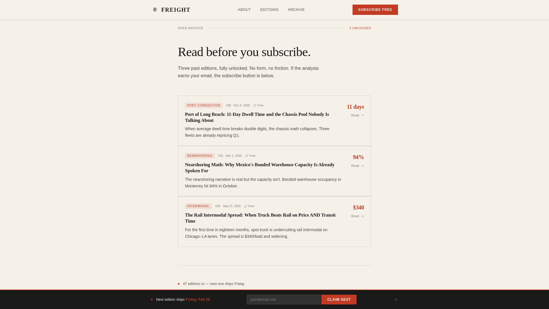 Supply Chain & Logistics Newsletter Blog Website Template