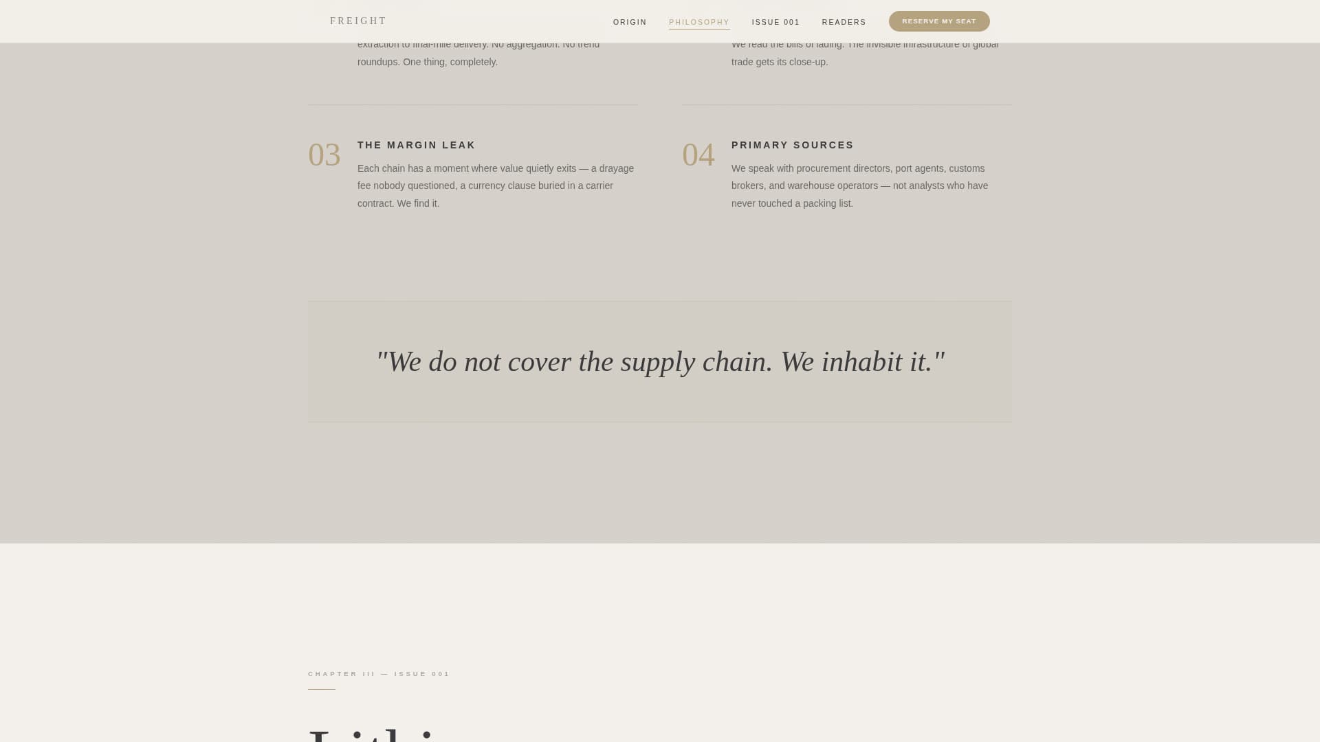 Supply Chain & Logistics Newsletter Pre-Launch Website Template