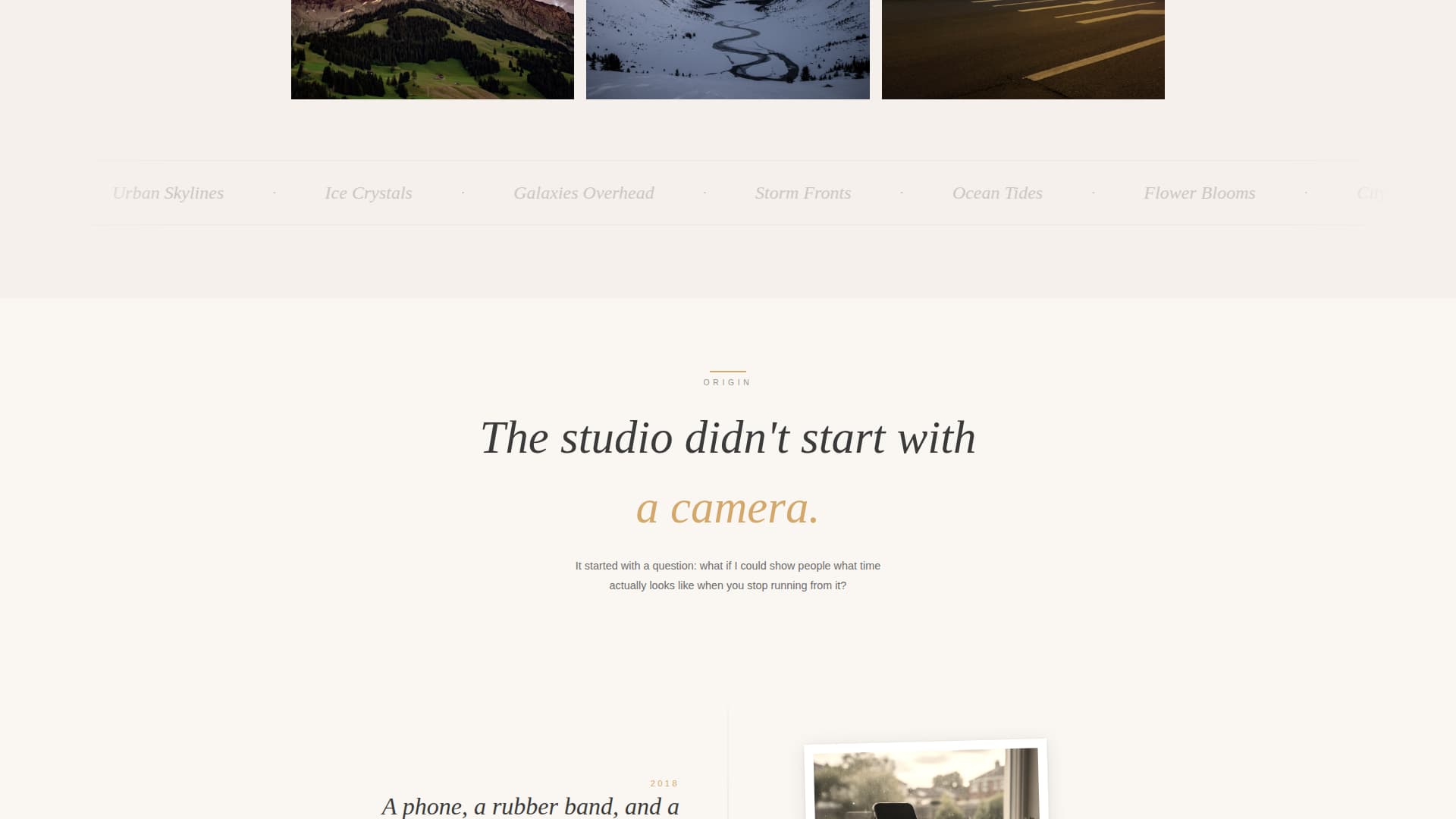 Time-Lapse Photography Content Blog Website Template